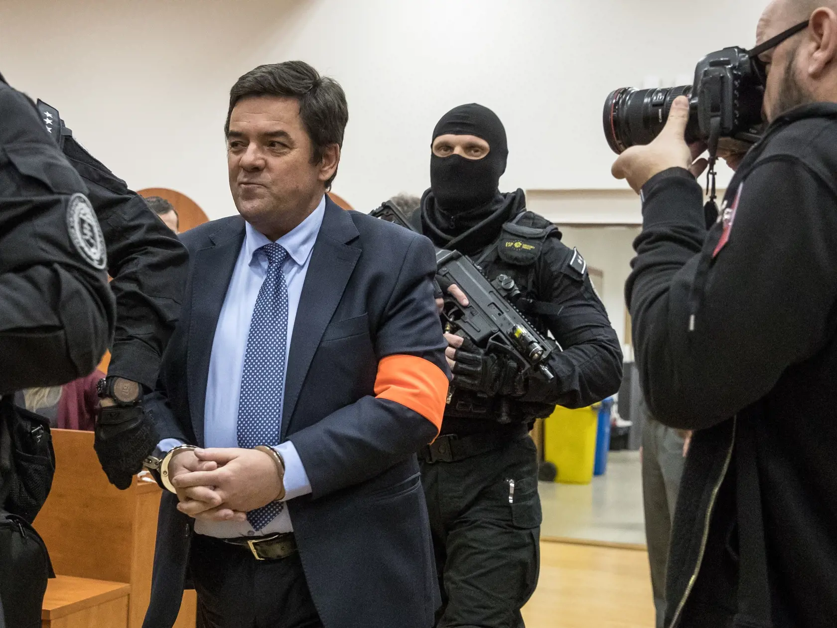 Druhé pojednávanie na Špecializovanom trestnom súde v Pezinku vo veci vraždy investigatívneho novinára Jána Kuciaka a jeho snúbenice Martiny Kušnírovej. Na snímke je Marián Kočner.