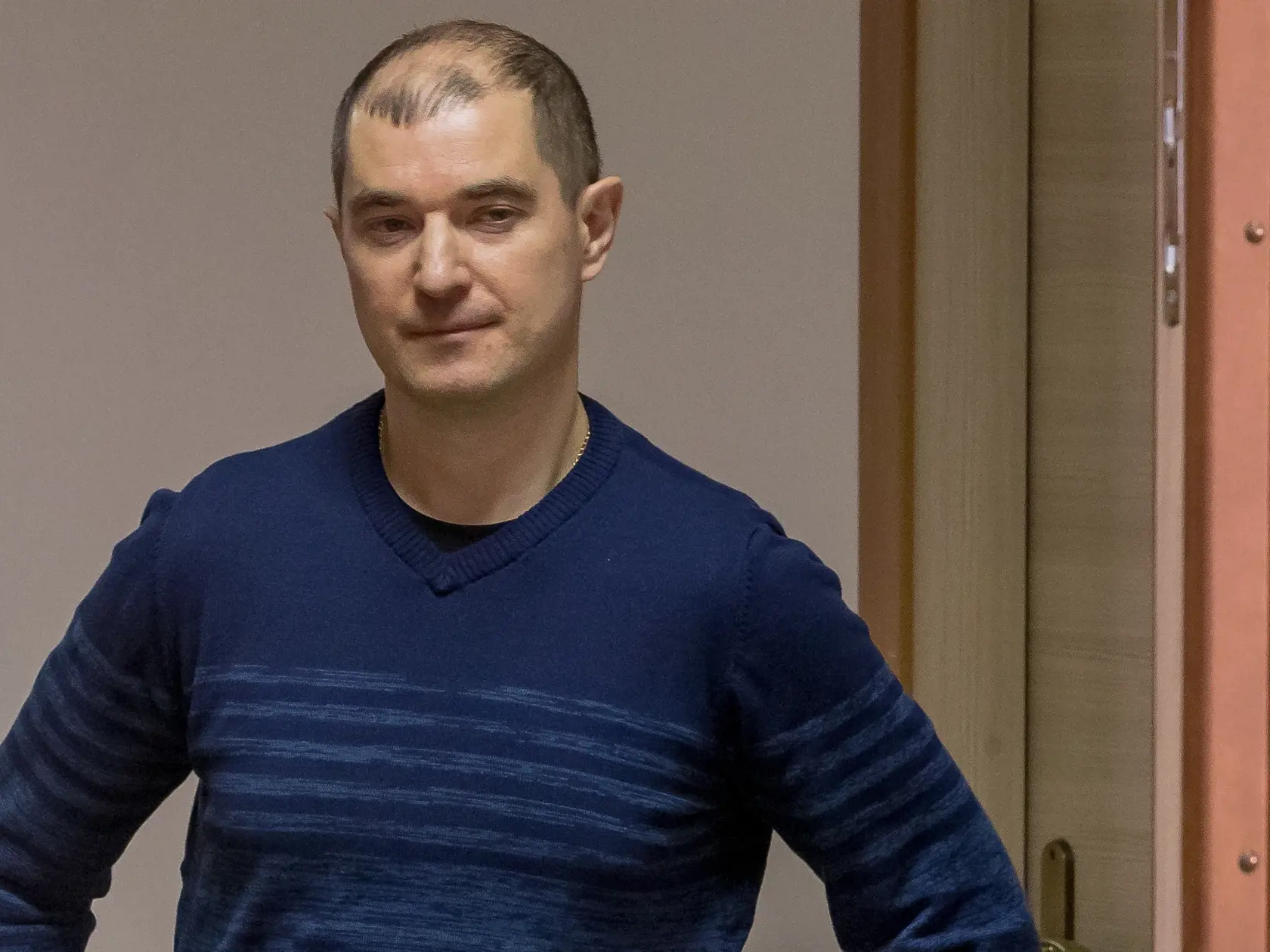 Štvrté pojednávanie na Špecializovanom trestnom súde v Pezinku vo veci vraždy investigatívneho novinára Jána Kuciaka a jeho snúbenice Martiny Kušnírovej. Na snímke je svedok Marián Sehnal, ktorý podľa vlastného svedectva upravoval strelnú zbraň pre Marčeka a Szabóa.