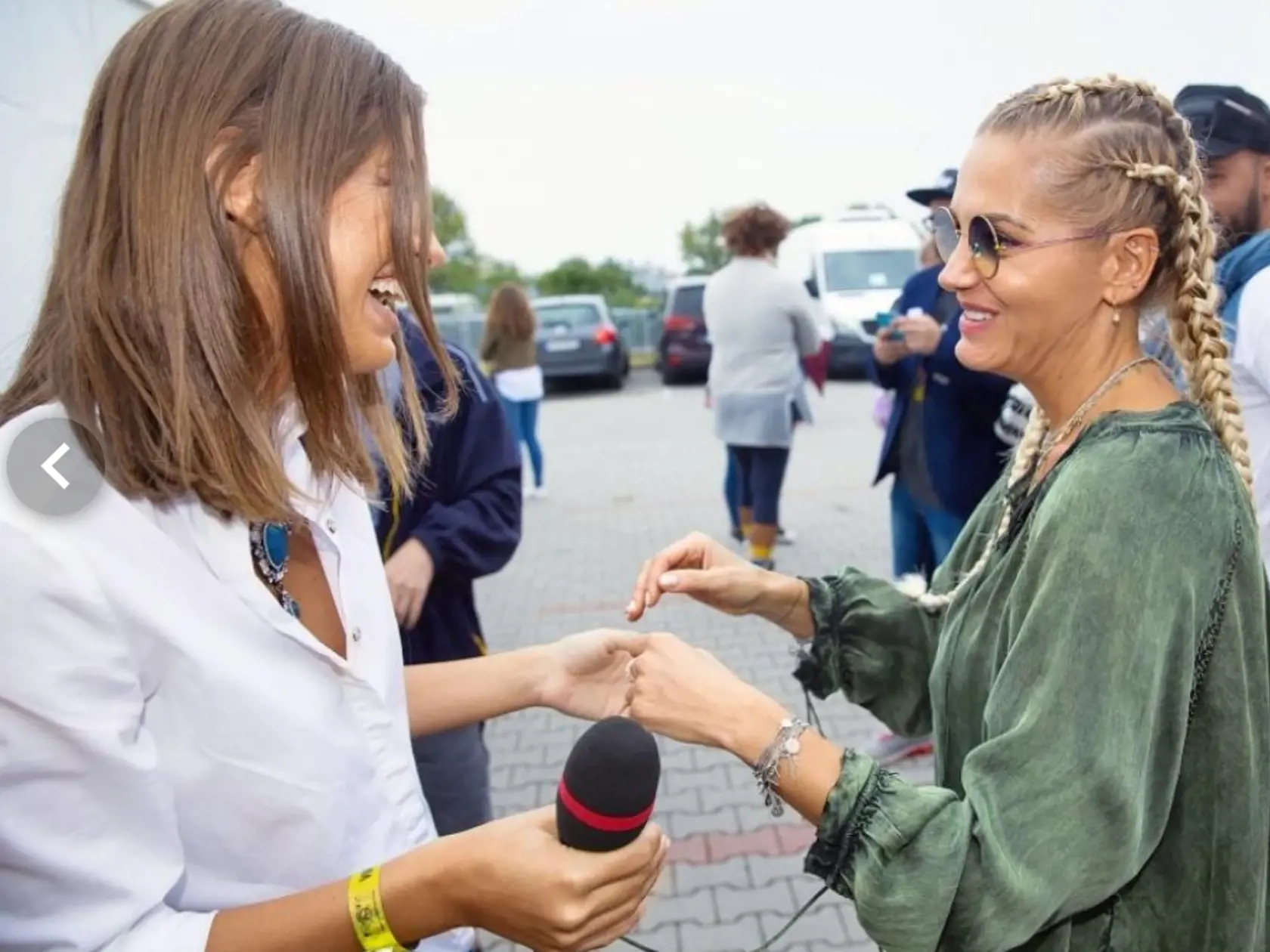 Dara Rolins a Jasmina Alagič počas dňa otvorených dverí televízie Markíza v roku 2018