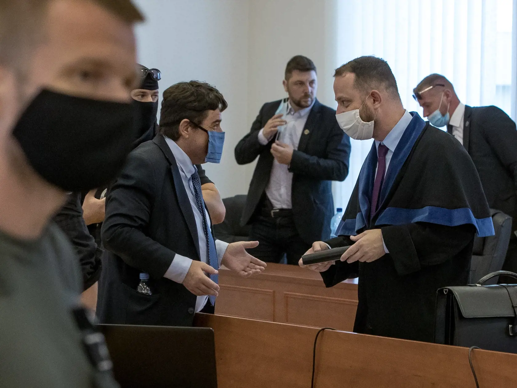 Súdne pojednávanie na Špecializovanom trestnom súde v Pezinku vo veci vraždy Jána Kuciaka a Martiny Kušnírovej. Na snímke je obžalovaný Marián Kočner.