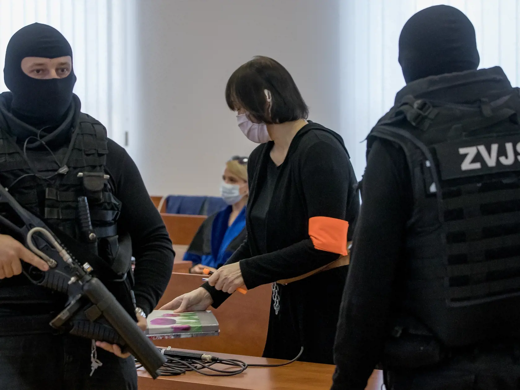 Súdne pojednávanie na Špecializovanom trestnom súde v Pezinku vo veci vraždy Jána Kuciaka a Martiny Kušnírovej. Na snímke je obžalovaná Alena Zsuzsová.