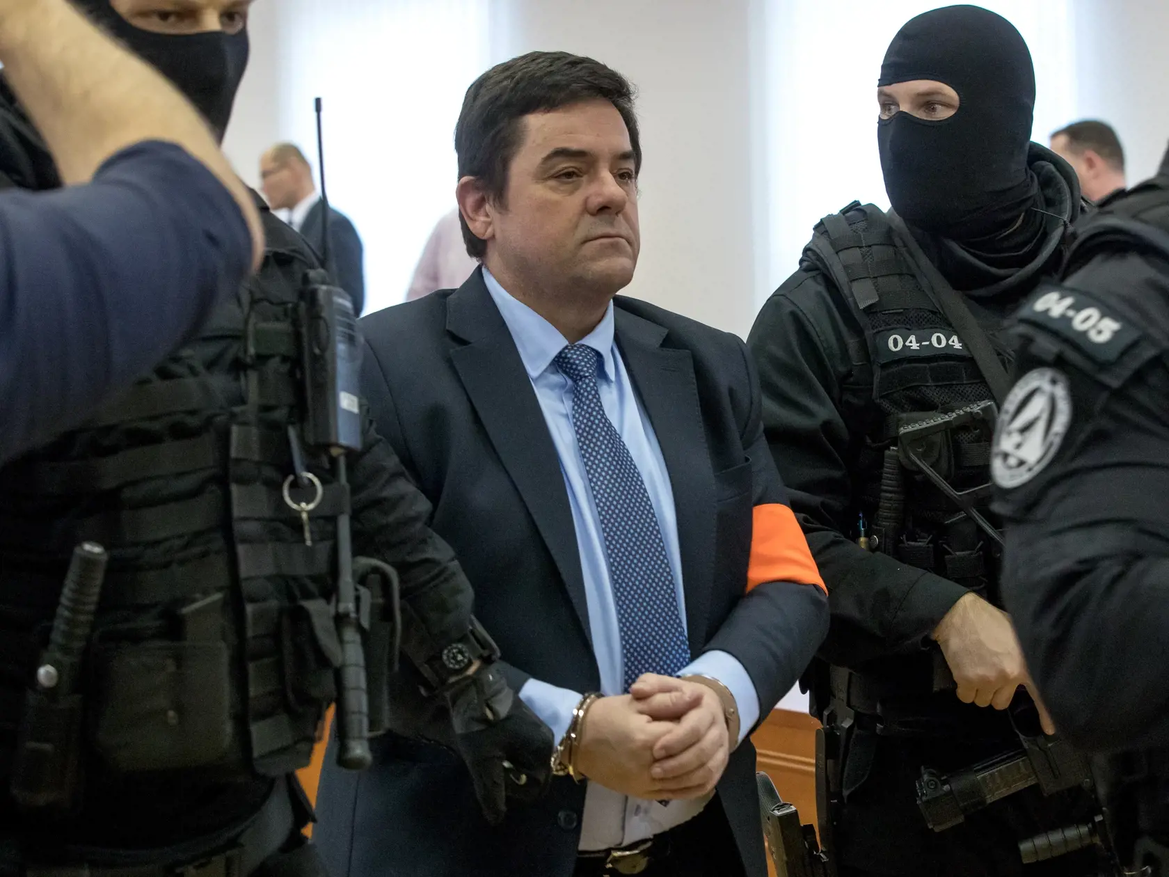 Prvé pojednávanie na Špecializovanom trestnom súde v Pezinku vo veci vraždy investigatívneho novinára Jána Kuciaka a jeho snúbenice Martiny Kušnírovej. Na snímke je Marián Kočner.