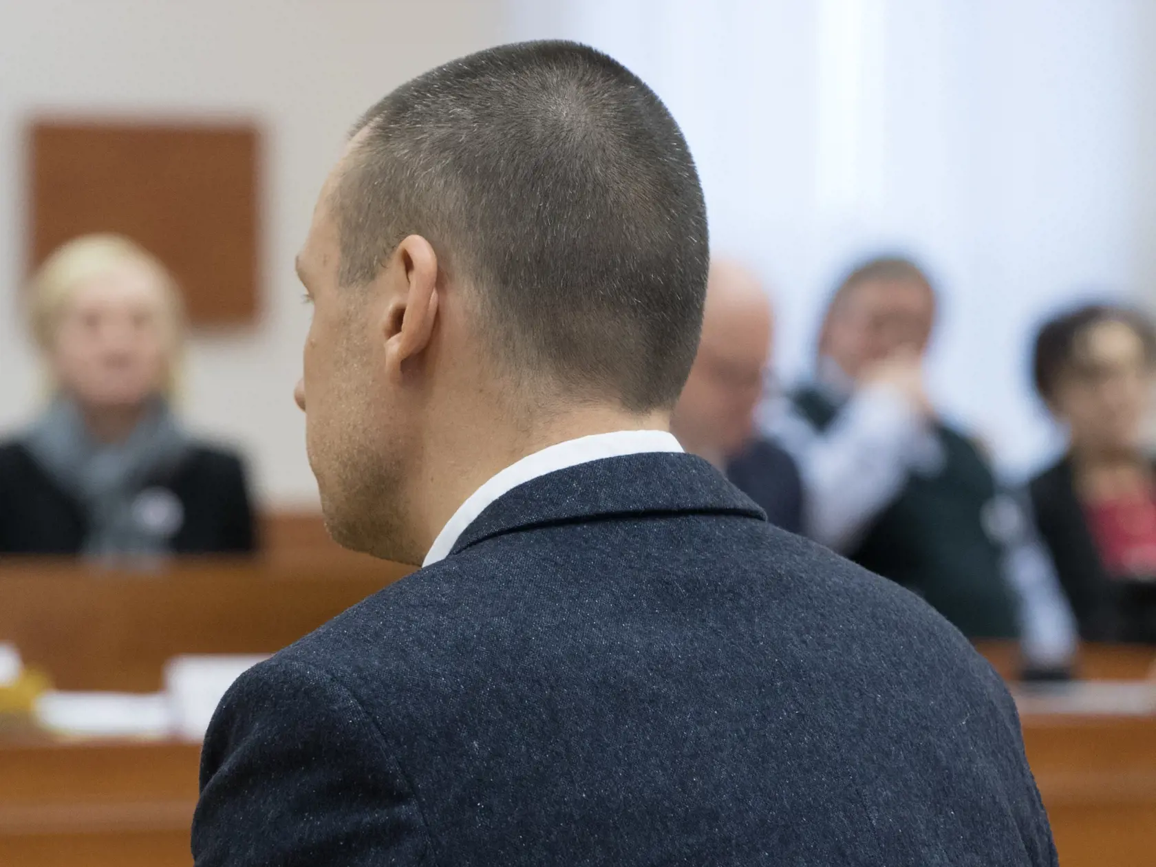 Tretie pojednávanie na Špecializovanom trestnom súde v Pezinku vo veci vraždy investigatívneho novinára Jána Kuciaka a jeho snúbenice Martiny Kušnírovej. Na snímke je Peter Tóth, predvolaný ako svedok.