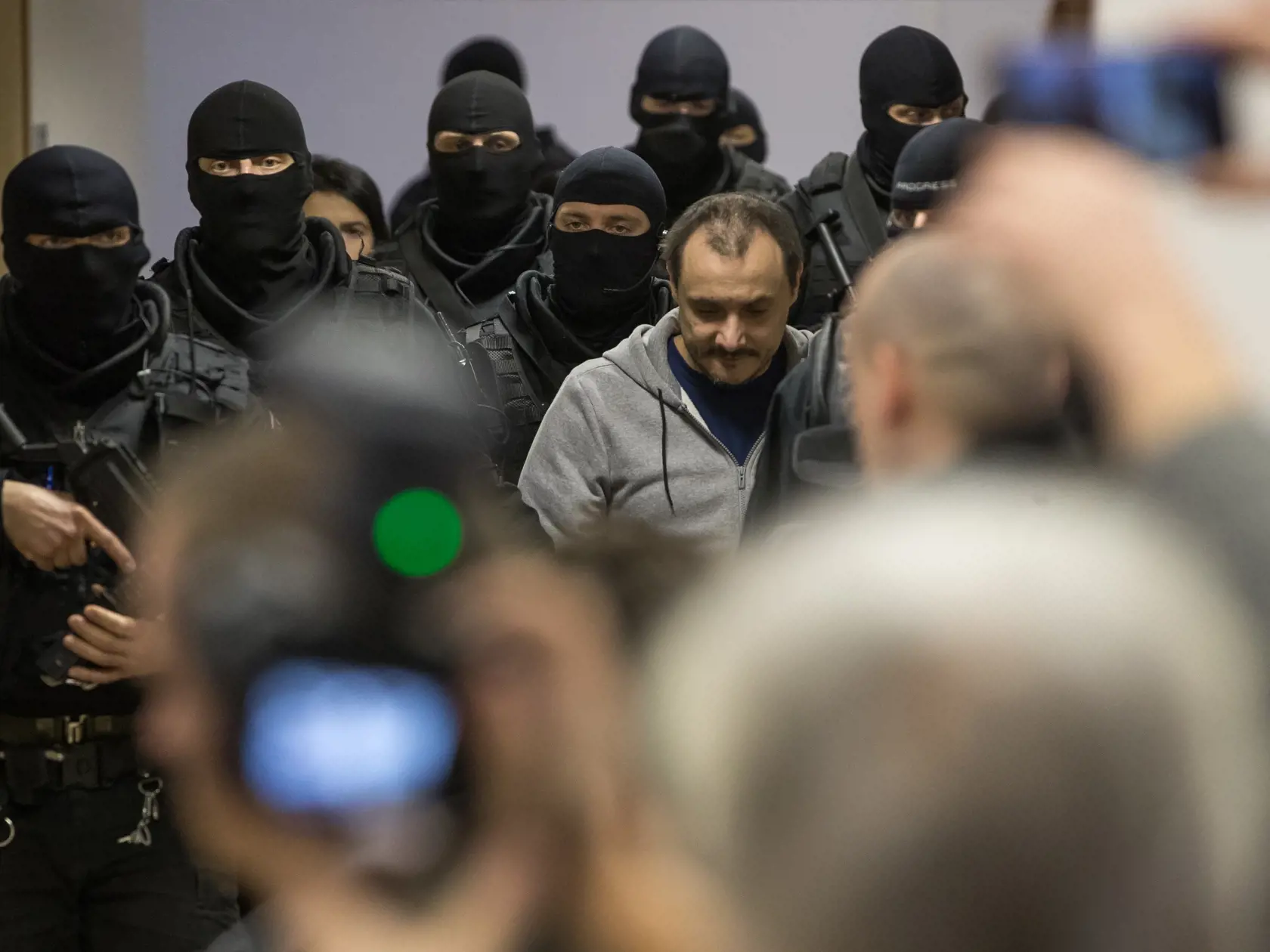 Druhé pojednávanie na Špecializovanom trestnom súde v Pezinku vo veci vraždy investigatívneho novinára Jána Kuciaka a jeho snúbenice Martiny Kušnírovej. Na snímke je Tomáš Szabó.