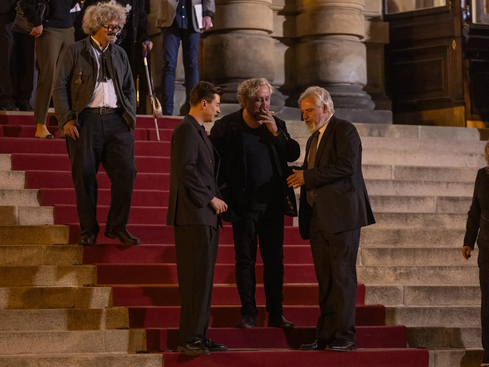 Rozlúčková párty na počesť zosnulého Jiřího Bartošku, legendárneho českého herca a prezidenta filmového festivalu v Karlových Varoch v pražskom Rudolfíne. Na snímke je Jan Hřebejk.