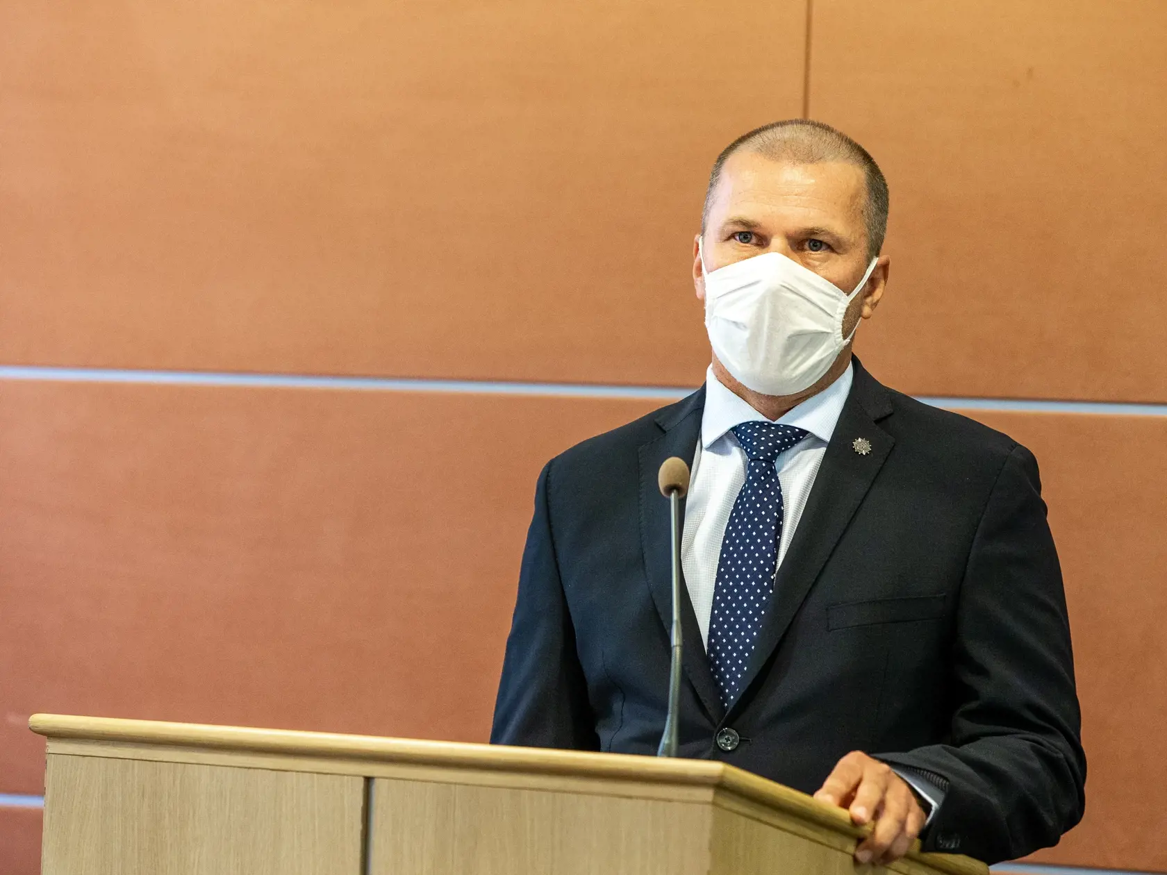 Na snímke je dočasný prezident Policajného zboru Peter Kovařík.