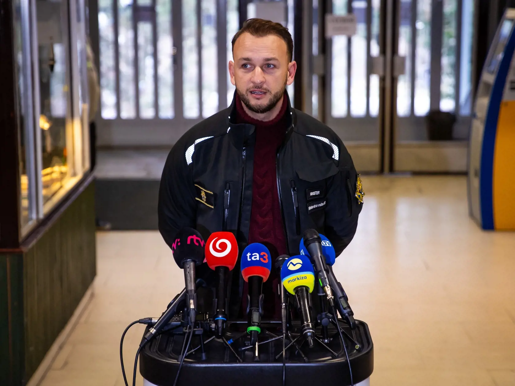 Brífing ministra vnútra na tému novinky v agende vydávania dokladov. Na snímke minister vnútra Matúš Šutaj Eštok.