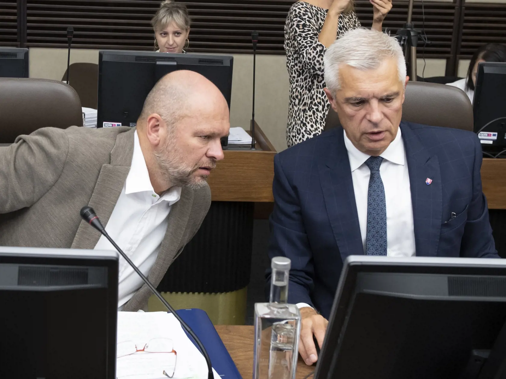 Richard Sulík - poslanec Národnej rady SR, exminister hospodárstva a predseda SaS a Ivan Korčok - exminister zahraničných vecí Slovenskej republiky (nominant SaS)
