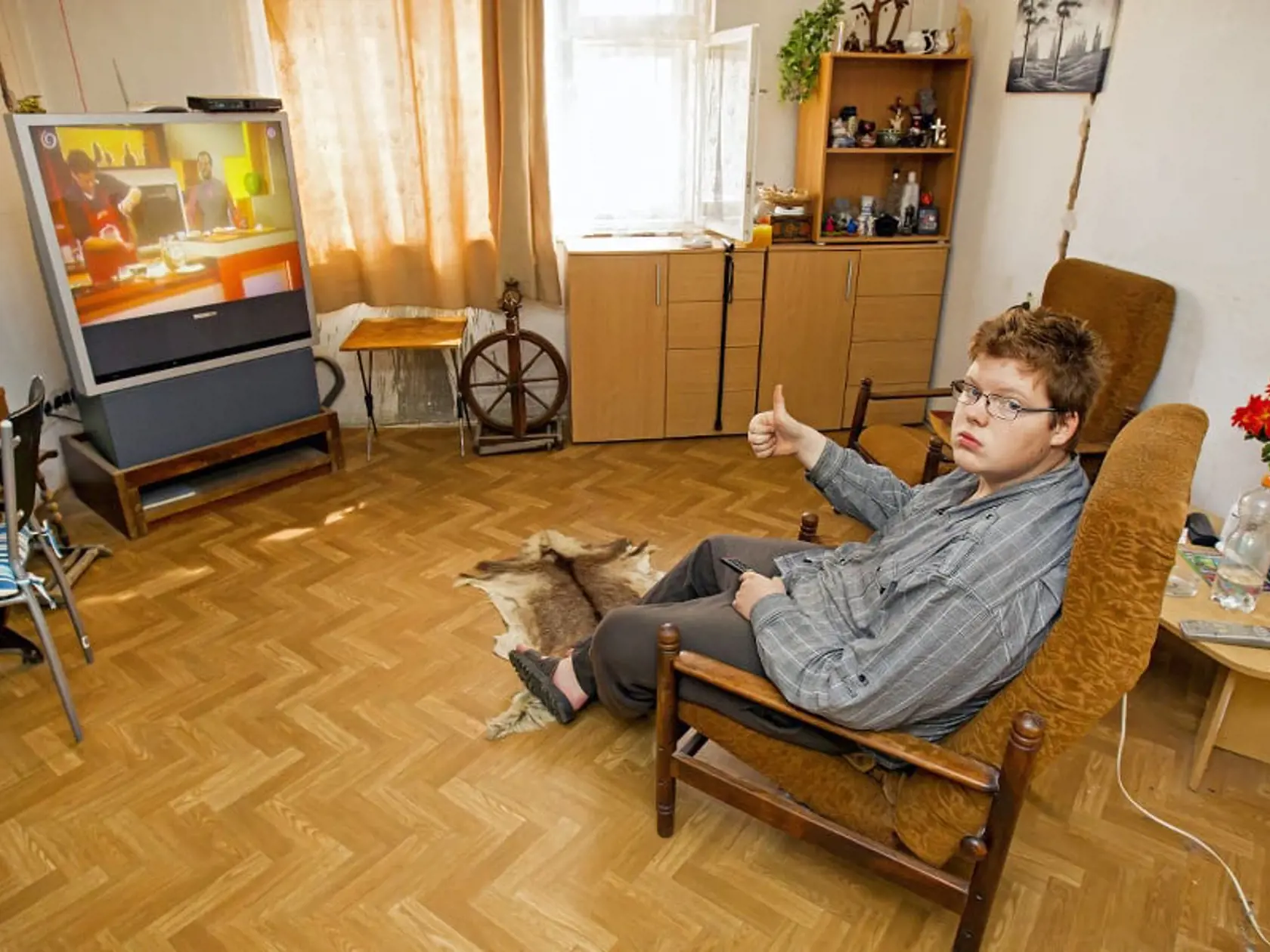 Jožko Heteš doma.
