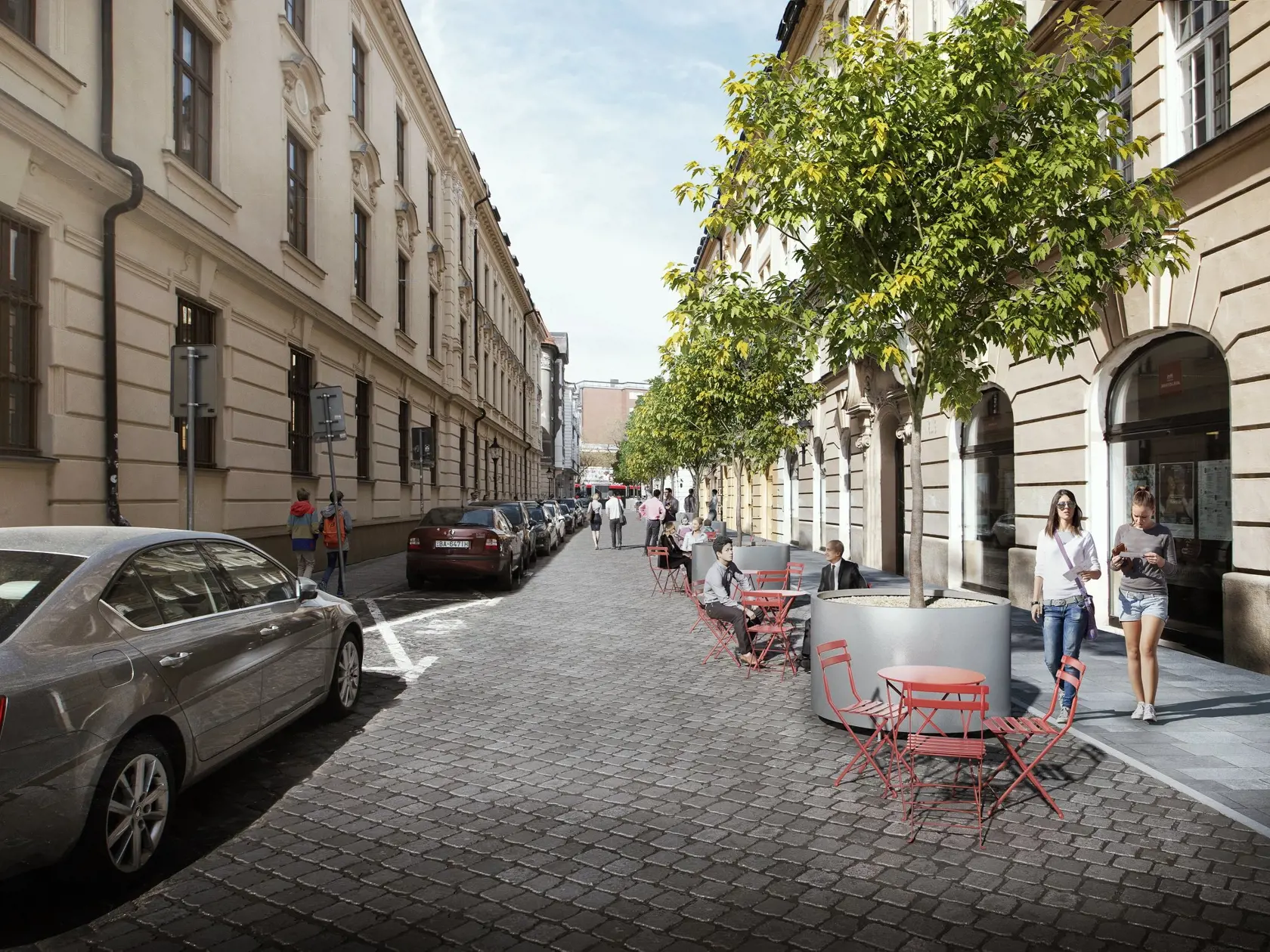 Projekt „Živé námestie“ - takto sa zmení Kamenné námestie v Bratislave.