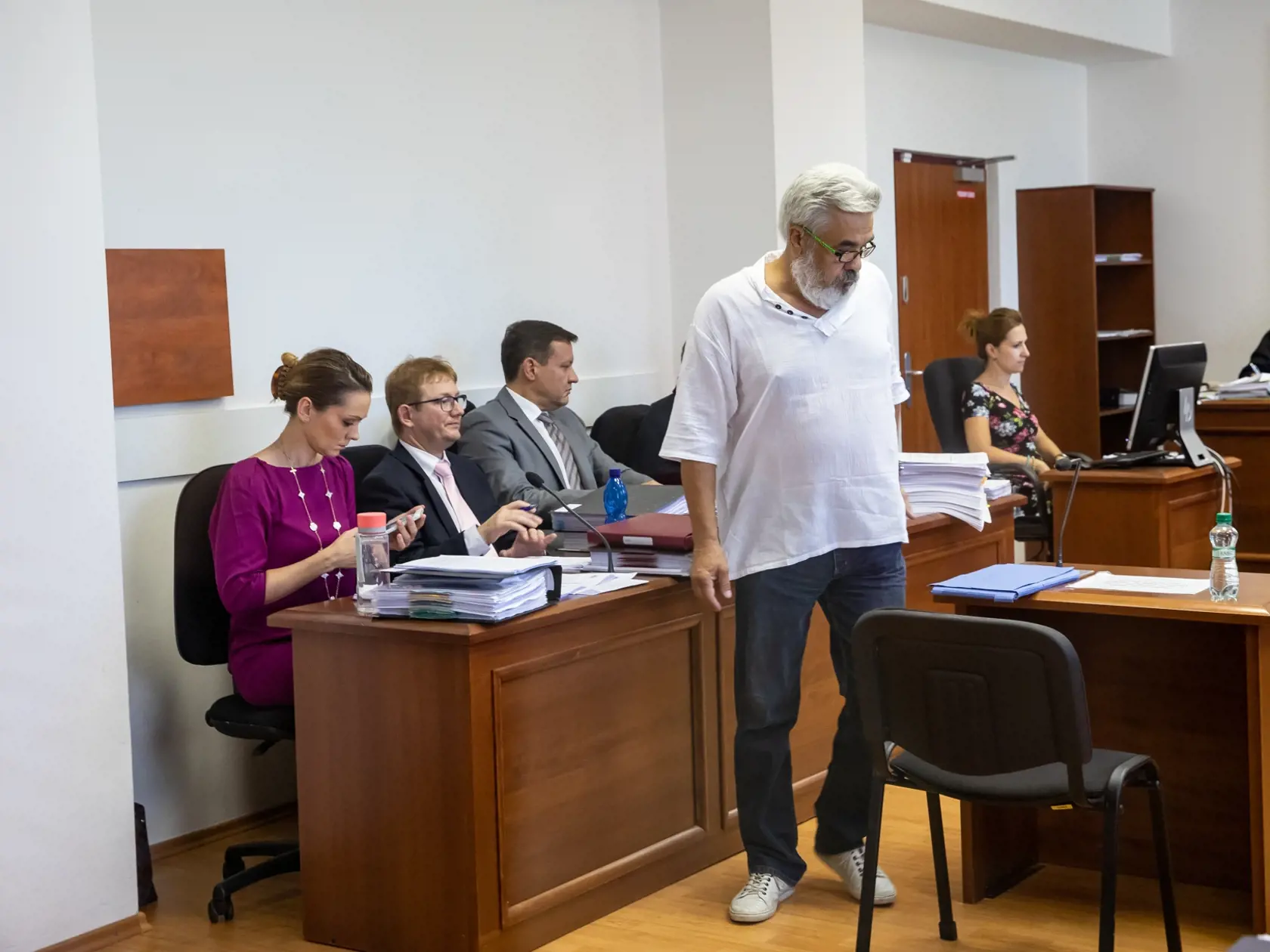 Špecializovaný trestný súd v Pezinku v prípare zmeniek Rusko Kočner. Na fotke: Štefan Ágh