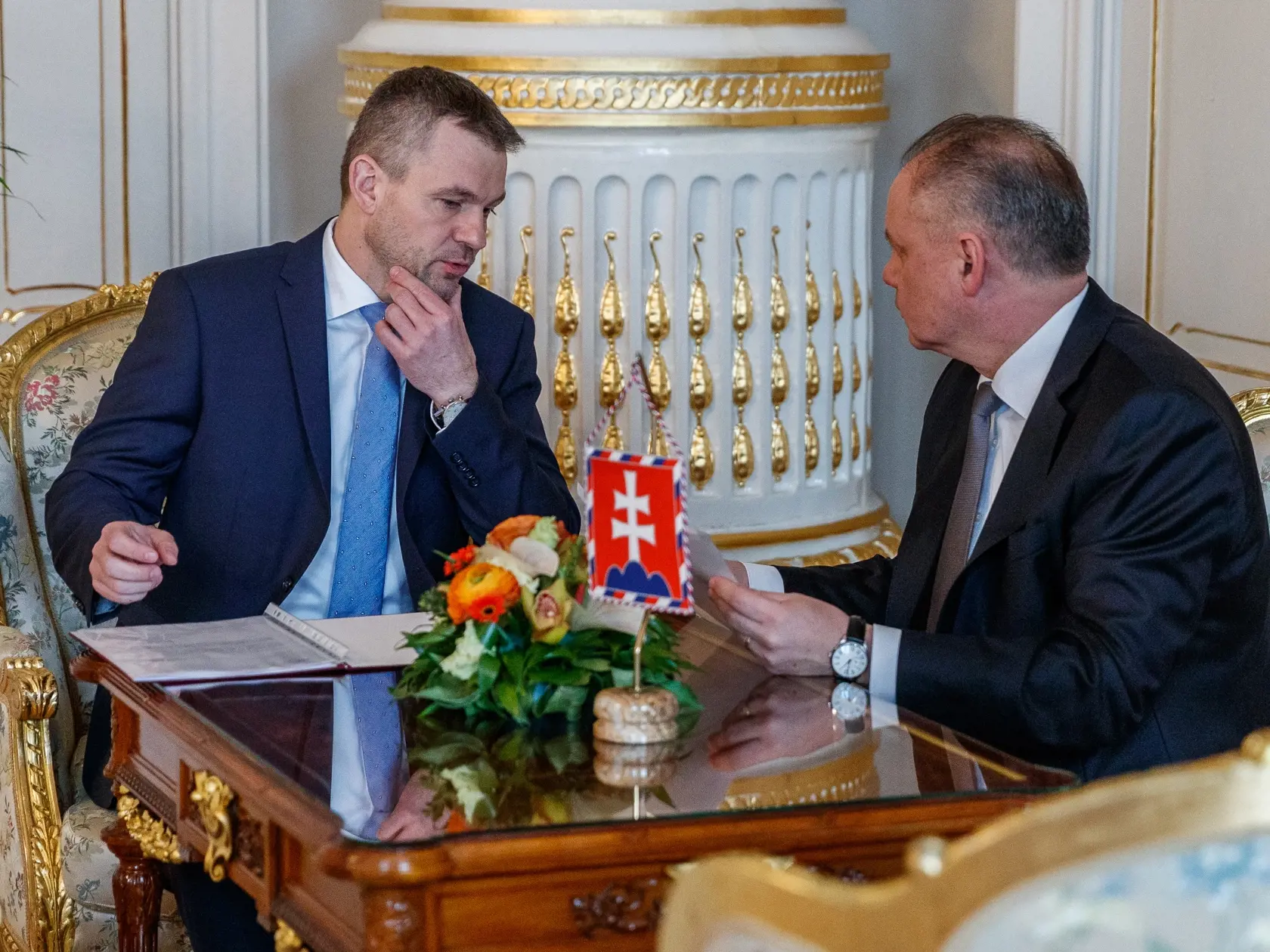 Prezident Andrej Kiska prijal v Prezidentskom paláci podpredsedu Vlády Slovenskej republiky Petra Pellegriniho.