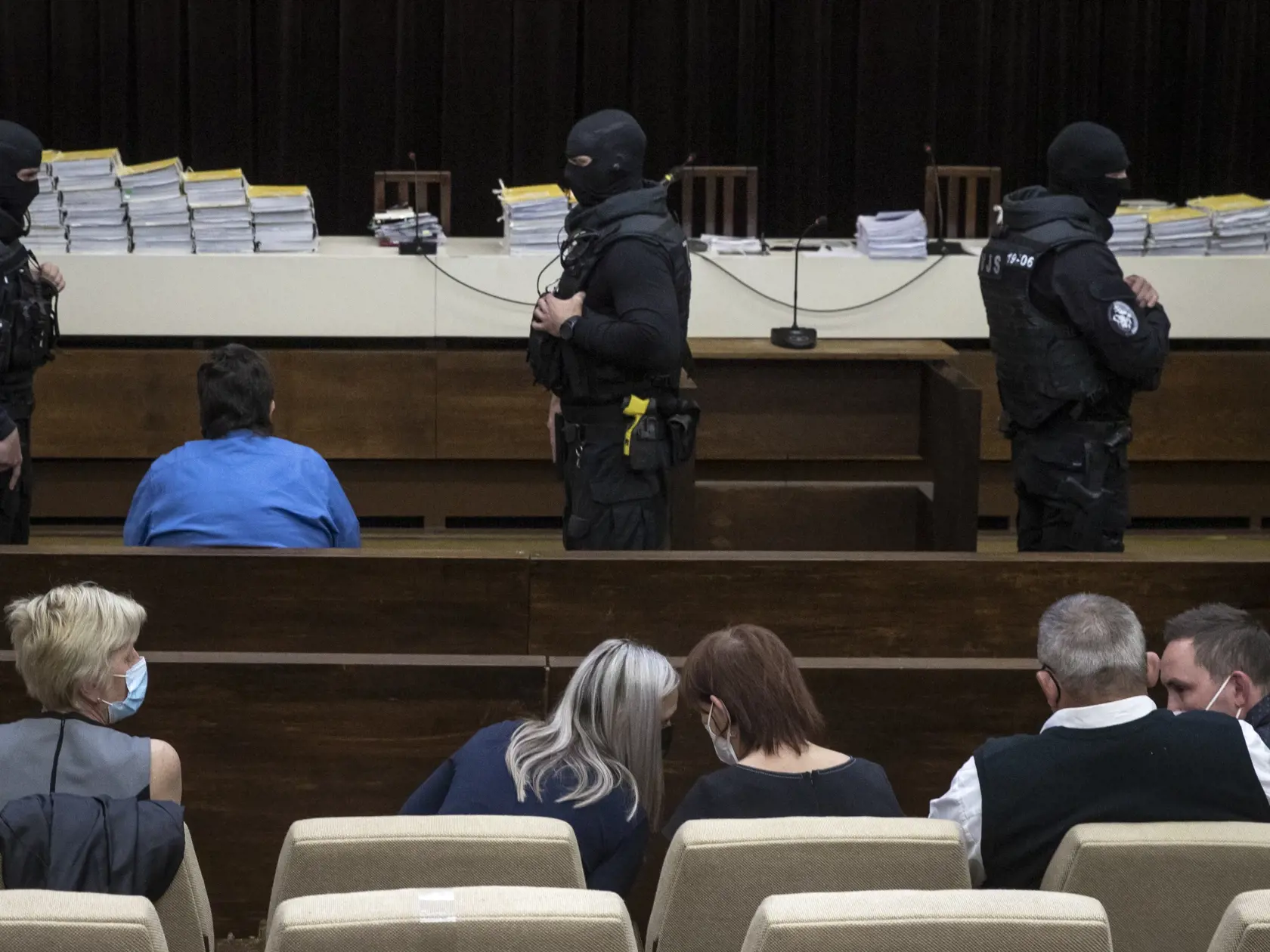 Verejné zasadnutie Najvyššieho súdu SR vo veci odvolania voči rozsudku v prípade vraždy investigatívneho novinára Jána Kuciaka a jeho snúbenice Martiny Kušnírovej. Na snímke je rodina zavraždených a obžalovaný Marián Kočner.