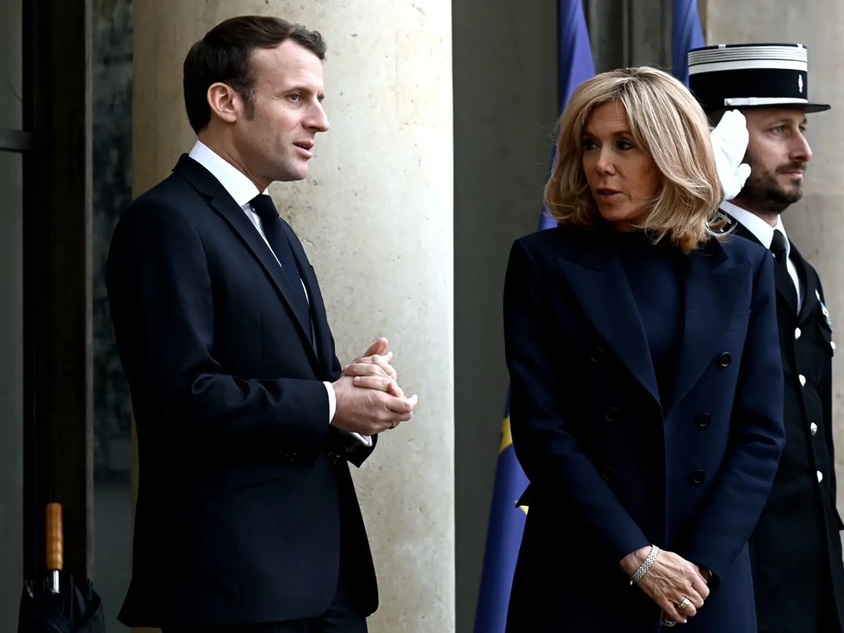 Brigitte Macron a francúzsky prezident Emmanuel Macron.