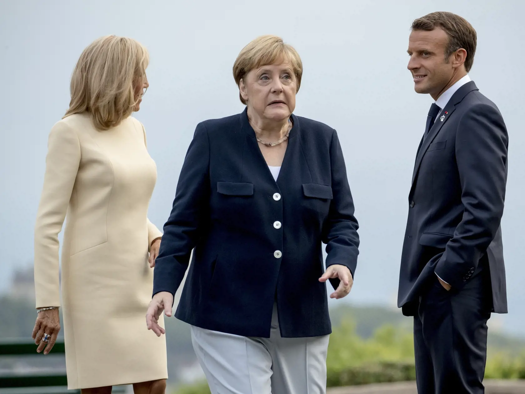 Brigitte Macron na samite lídrov G7 sprevádzala svojho manžela, francúzskeho prezidenta Emmanuela Macrona.
