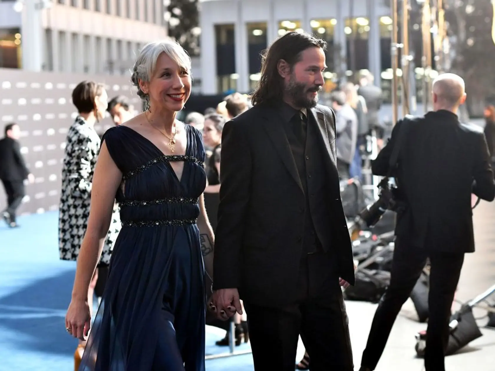 LOS ANGELES, CALIFORNIA - NOVEMBER 02: (L-R) Alexandra Grant and Keanu Reeves attend the 2019 LACMA Art + Film Gala Presented By Gucci at LACMA on November 02, 2019 in Los Angeles, California. (Photo by Emma McIntyre/Getty Images for LACMA)