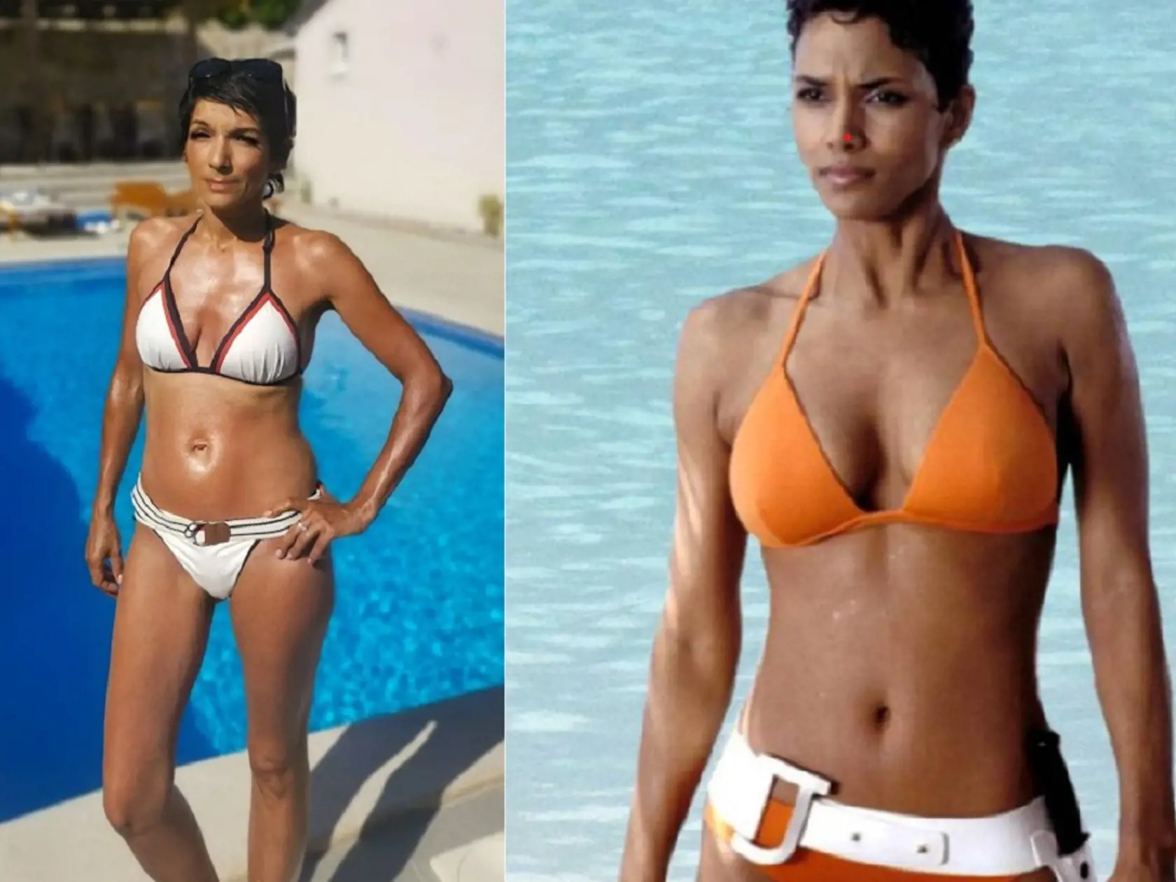 Predsedníčka Progresívneho Slovenska sIrena Bihariová zverejnila na svojom FB profile koláž so svojou fotkou v plavkách a so záberom herečky Halle Bery ako Bond girl.