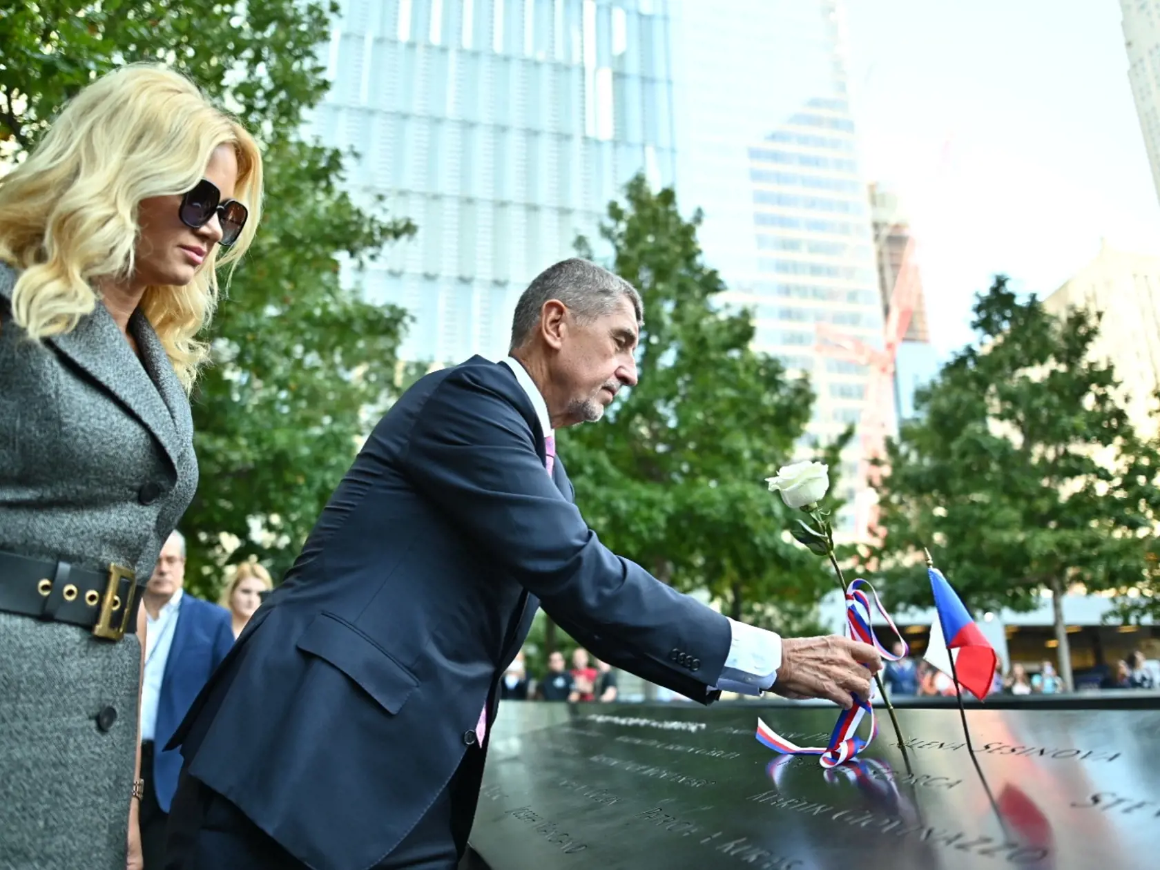 Český premiér Andrej Babiš s manželkou Monikou na návšteve v New Yorku