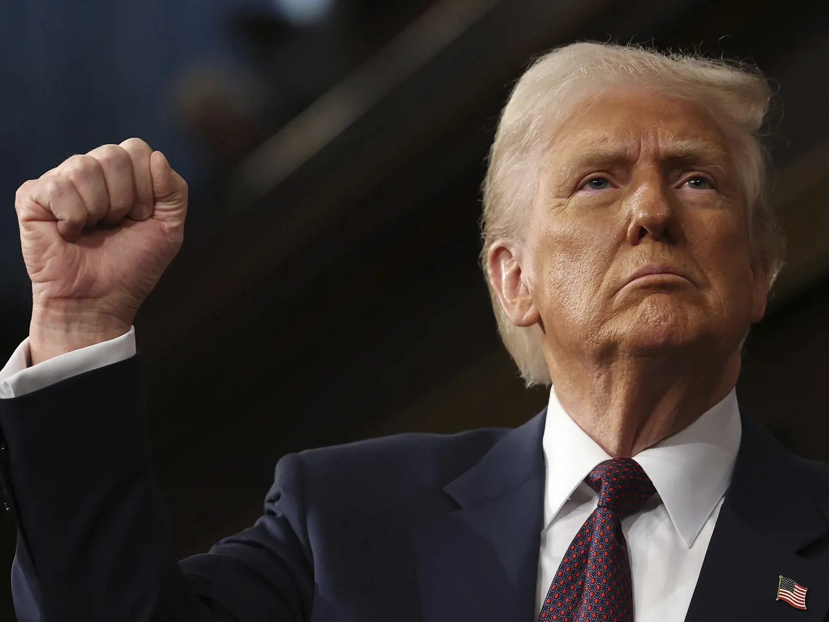 WA 3 Washington - Americký prezident Donald Trump vystupuje s príhovorom na pôde amerického Kongresu vo Washingtone v utorok 4. marca 2025. FOTO TASR/AP  

President Donald Trump addresses a joint session of Congress at the Capitol in Washington, Tuesday, March 4, 2025. (Win McNamee/Pool Photo via AP)