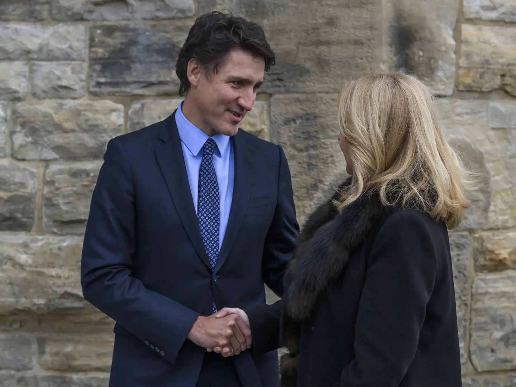 Prezidentka SR Zuzana Čaputová priletela na oficiálnu návštevu Kanady. Na snímke vpravo prezidentka SR Zuzana Čaputová sa stretla v utorok s kanadským premiérom Justinom Trudeauom v Ottawe 30. januára 2024. Naposledy sa oficiálna návšteva slovenskej hlavy štátu v Kanade uskutočnila pred viac ako 20 rokmi. FOTO TASR - Jaroslav Novák