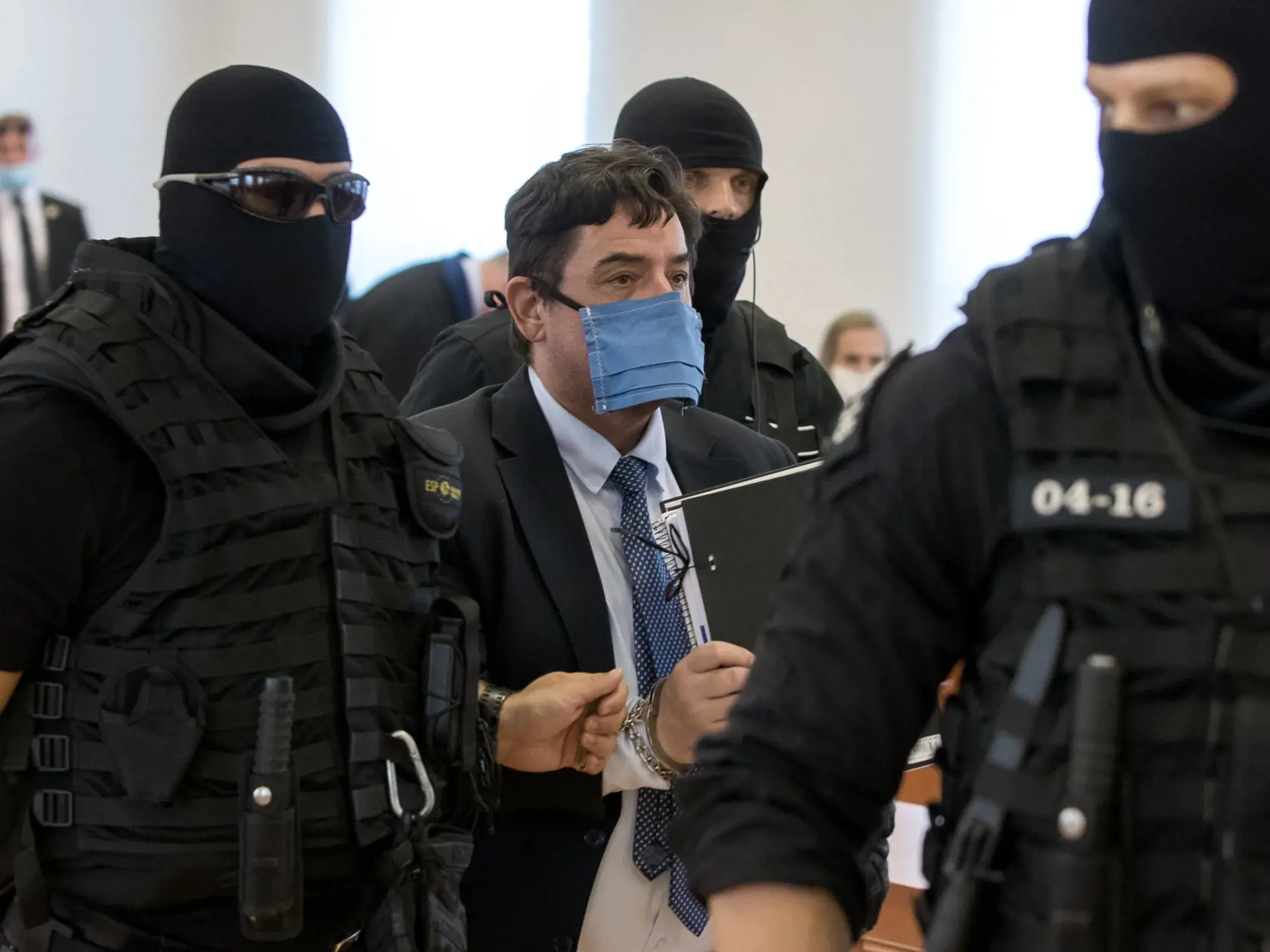 Súdne pojednávanie na Špecializovanom trestnom súde v Pezinku vo veci vraždy Jána Kuciaka a Martiny Kušnírovej. Na snímke je obžalovaný Marián Kočner.