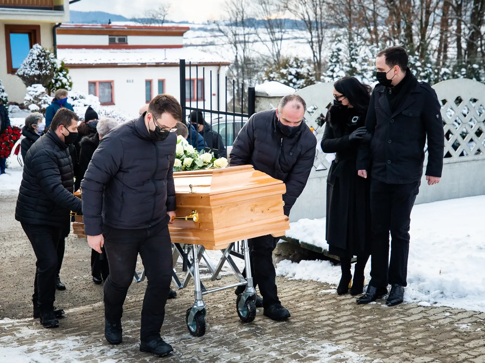 Pohreb Milana Lučanského v Štrbe.