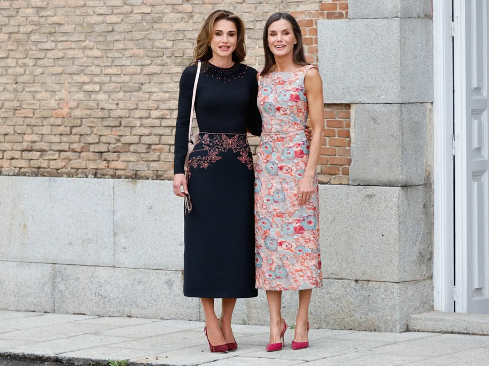 Španielska kráľovná Letizia a jordánska kráľovná Rania v Madride v pondelok 19. júna 2023.