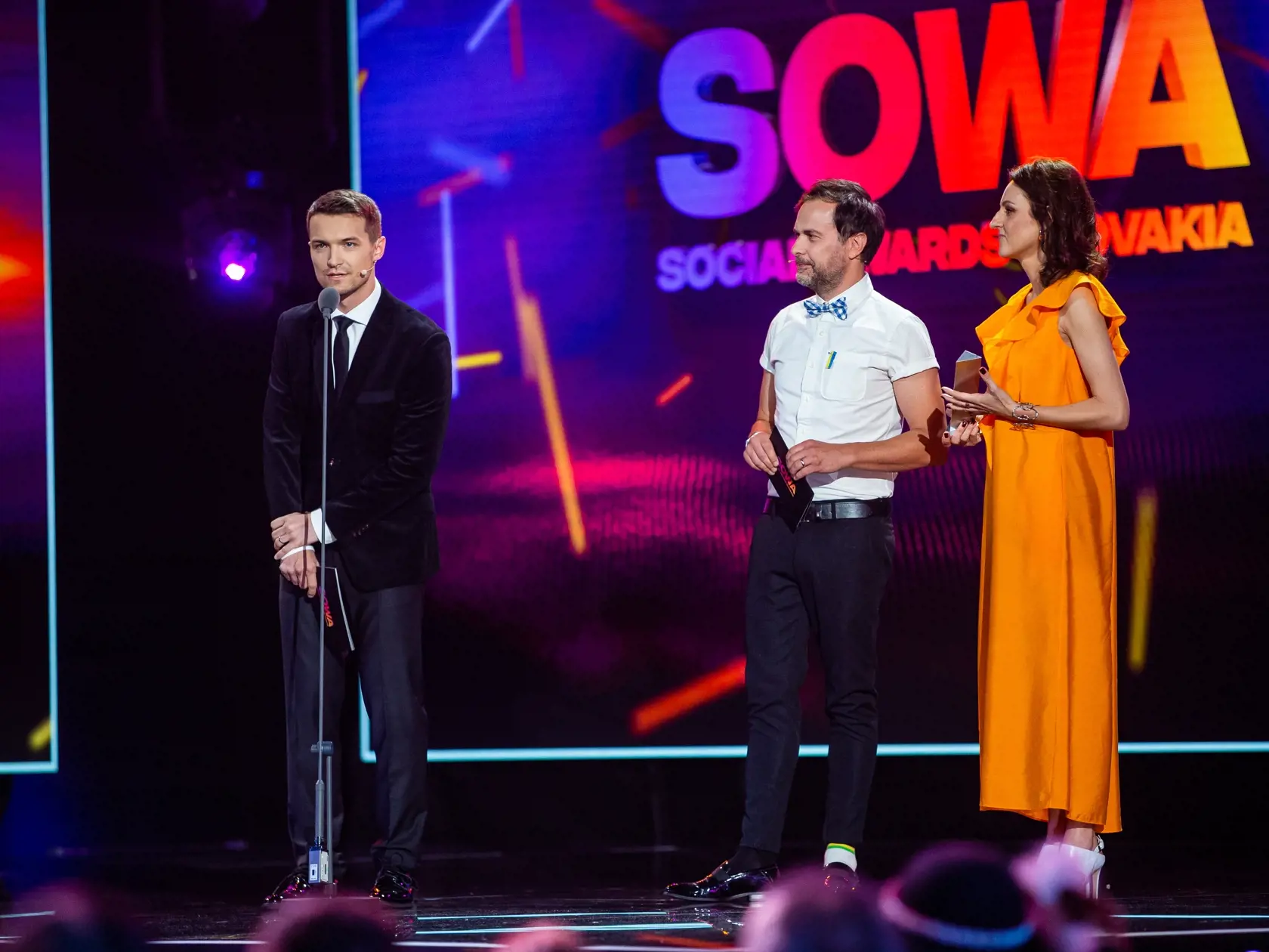 Galavečer Social Awards Slovakia "SOWA" v Bratislave. Na snímke Juraj Kemka a Viktor Vincze.