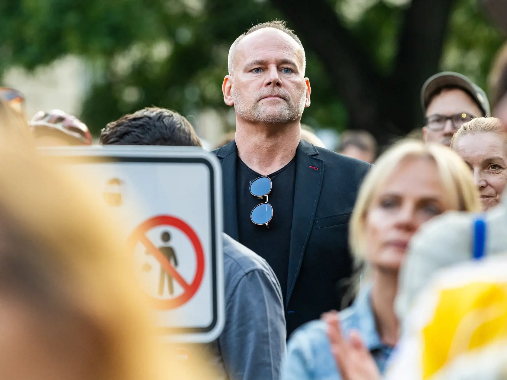 Protest na podporu kultúrneho štrajku: Prišiel aj exmoderátor Pavel Bruchala.