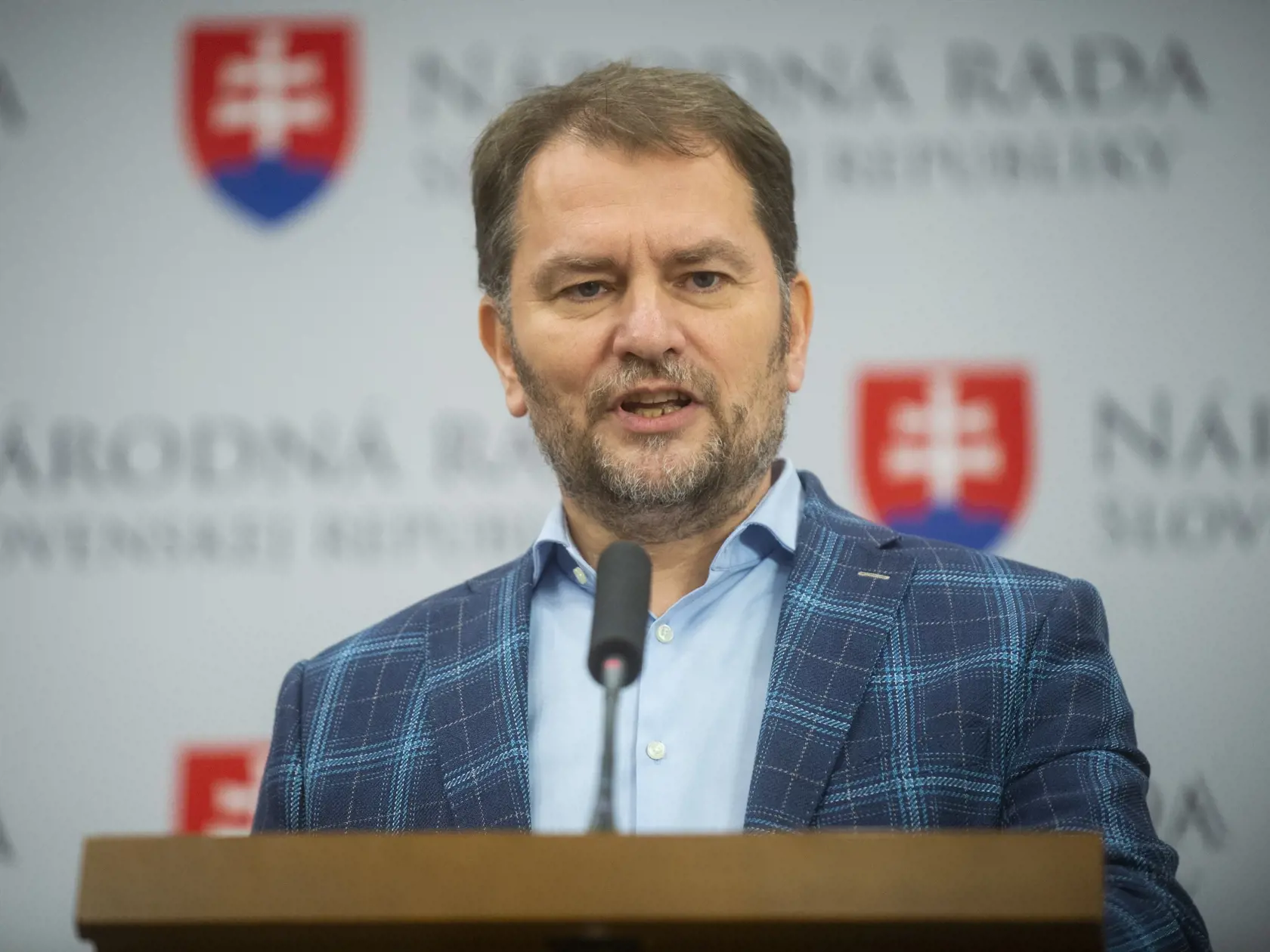 Na snímke dočasne poverený podpredseda vlády a minister financií SR Igor Matovič (OĽANO) počas tlačovej konferencie k aktuálnej politickej situácii 20. decembra 2022 v Bratislave. FOTO TASR - Jakub Kotian