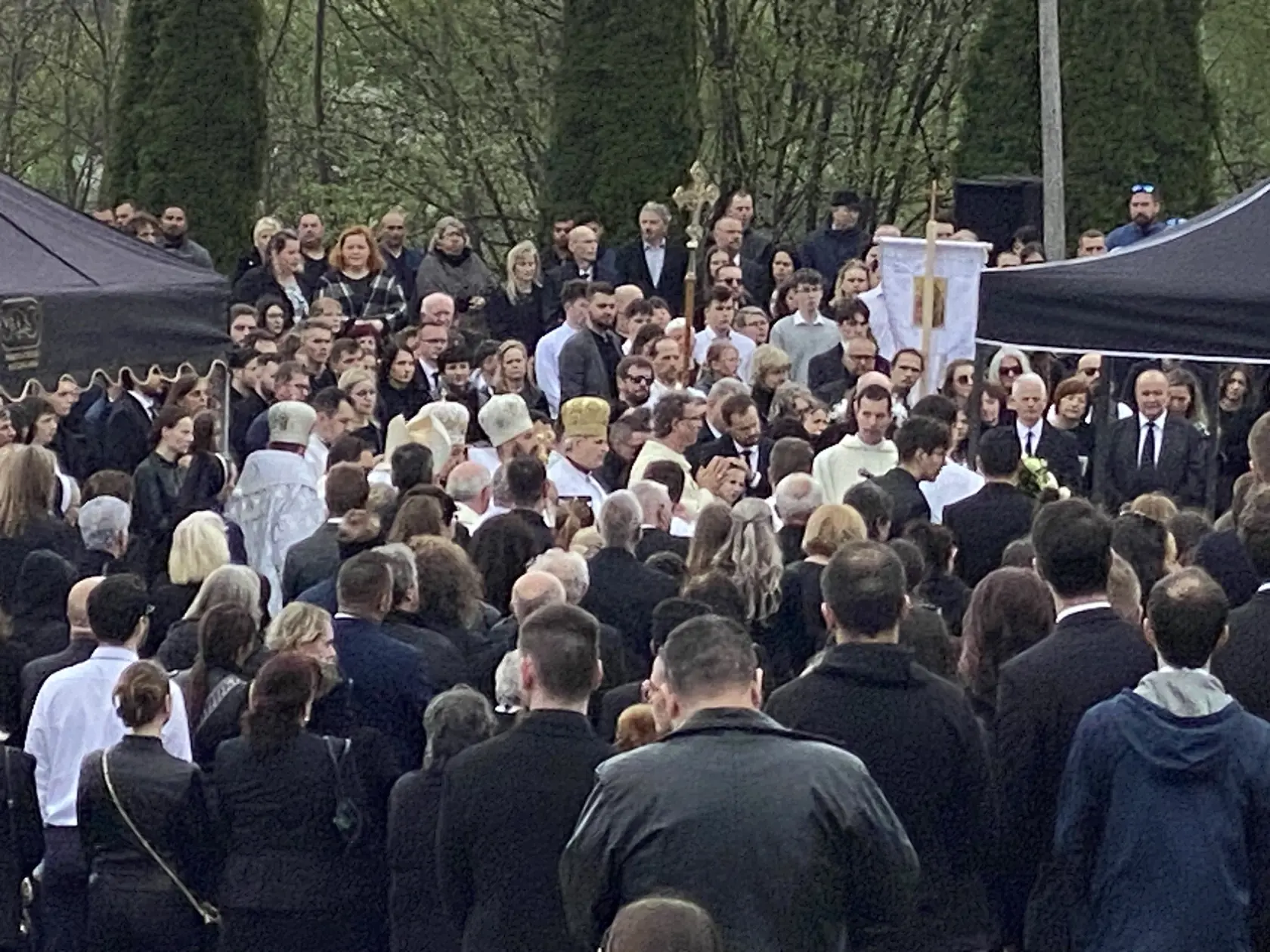 Pohreb troch obetí tragickej havárie pri Spišskej Kapitule v sobotu 6. 4. 2024.