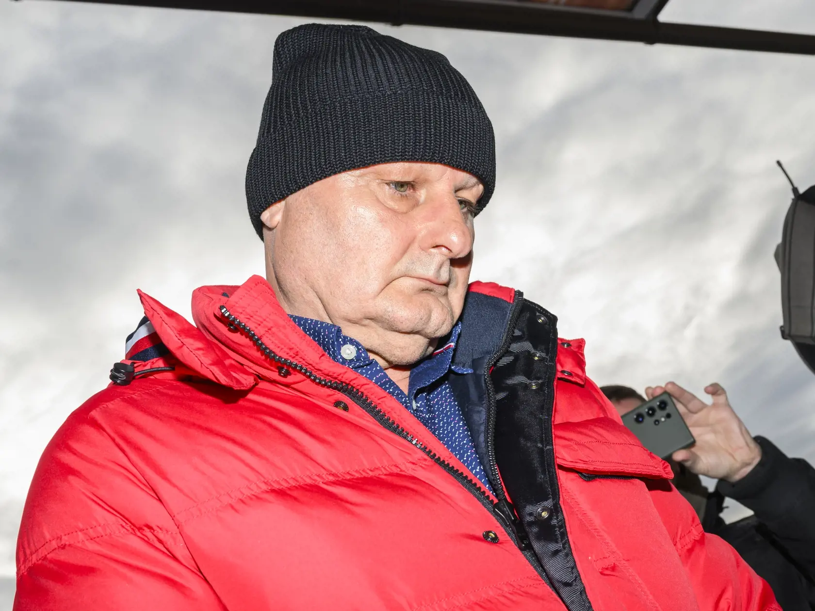 Na snímke svedok Bernard Slobodník počas pojednávania s Norbertom B. v kauze podplácania na Špecializovanom trestnom súde v Pezinku 12. februára 2024. FOTO TASR Jaroslav Novák
