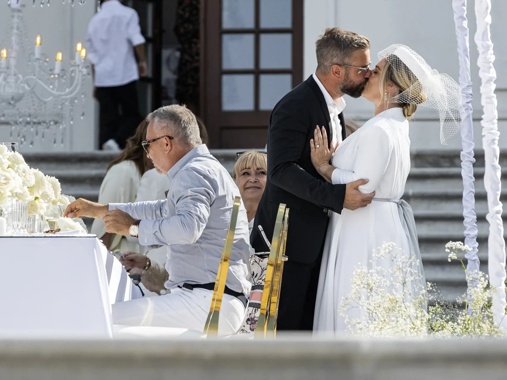 Krst dcéry Dominiky Navara Cibulkovej a Michala Navaru Niny v bratislavskom Dóme svätého Martina. 