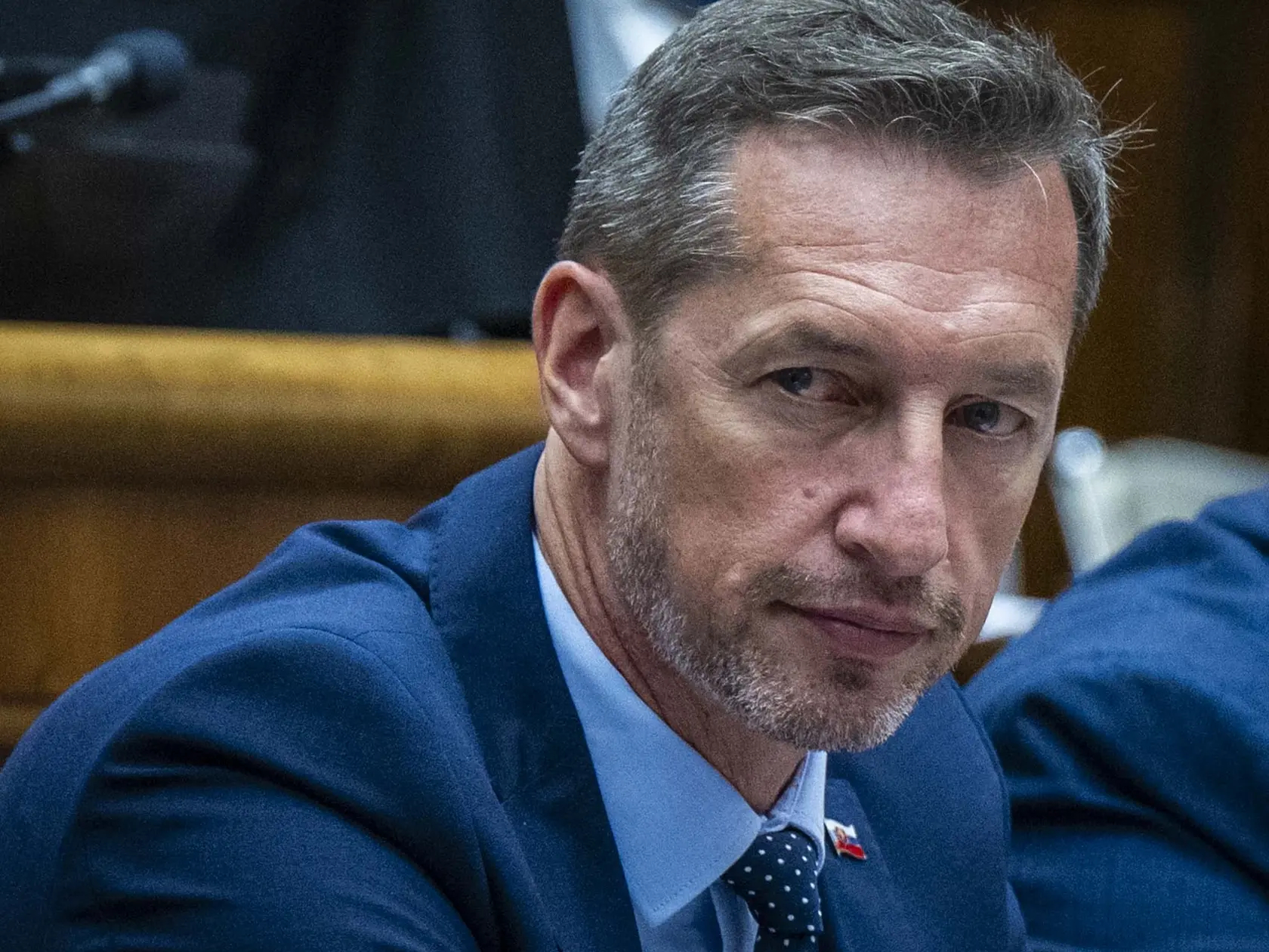 Na snímke poslanec Národnej rady (NR) SR Milan Majerský (KDH) počas rokovania 33. schôdze NR SR 1. apríla 2025 v Bratislave. FOTO TASR - Jakub Kotian