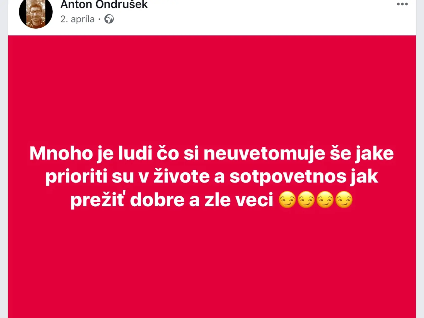 Nad týmto sa pred pár mesiacmi zamýšľal.