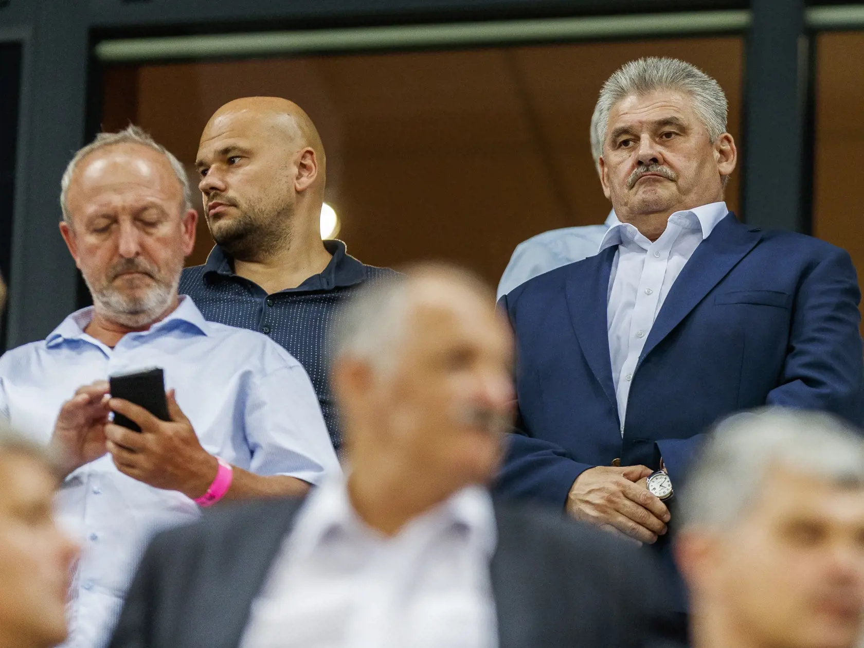 Na snímke Ján Richter v hľadisku počas prípravného futbalového zápasu medzi repretentáciami Slovenska a Holandska.