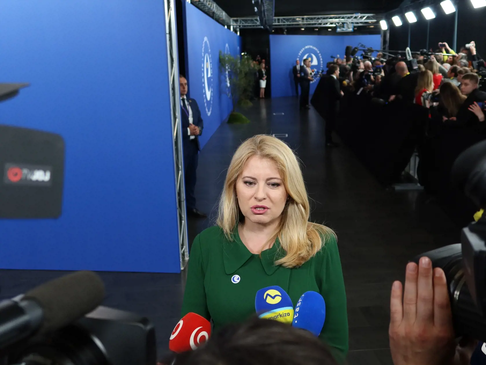 Na snímke prezidentka SR Zuzana Čaputová prichádza na summit Rady Európy na Islande v Reykjavíku v utorok 16. mája 2023.