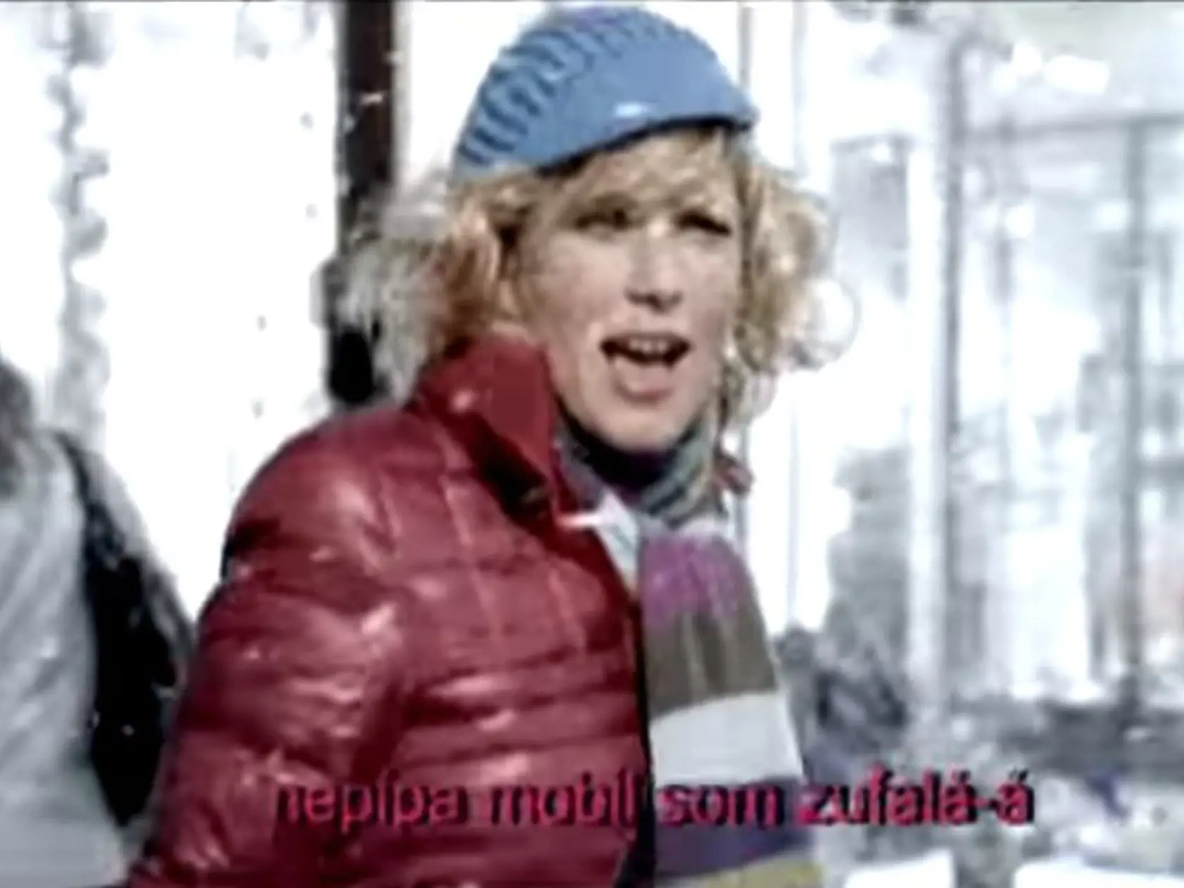 Linda Wágnerová v reklame na mobilného operátora.