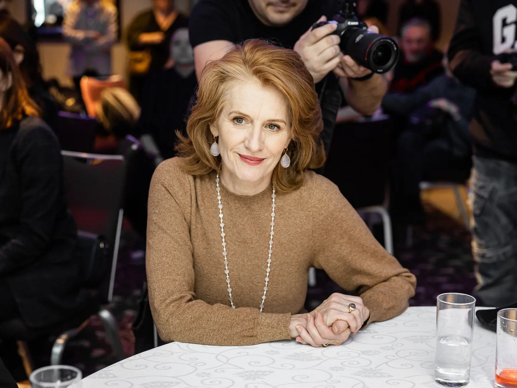 Tlačová konferencia k predstaveniu nového televízneho seriálu “Vytoč môjho agenta” v Bratislave. Na snímke Dagmar Edwards.