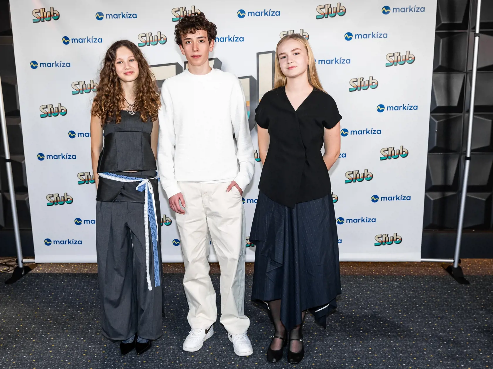 Premiéra denného televízneho seriálu “SĽUB” v Bratislave. Na snímke Ondrej Kandráč mladší, Dorota Kaľavská a Tatiana Čobejová. 