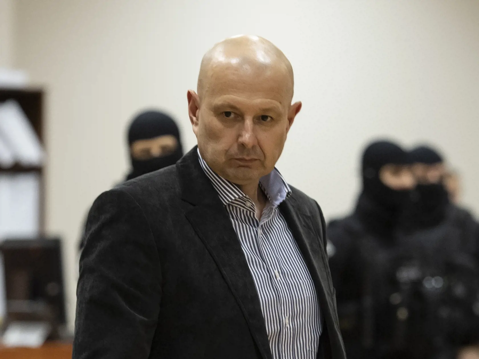 Hlavné pojednávanie v kauze vraždy novinára Jána Kuciaka a jeho snúbenice Martiny Kušnírovej na Špecializovanom trestnom súde 22. januára 2020 v Pezinku. Na snímke svedok Miroslav Kriak. FOTO TASR - Pavel Neubauer