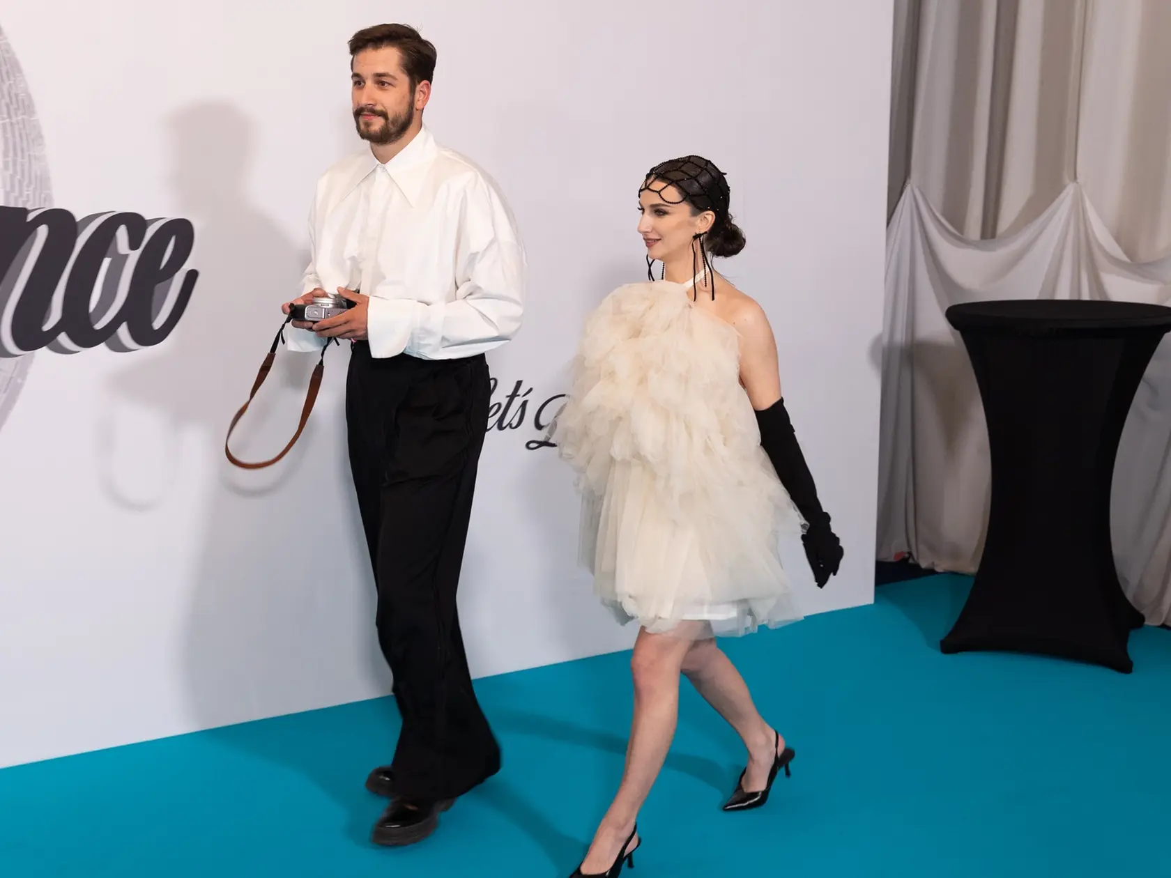 Na snímke tehotná Petra Dubayová a Jakub Jablonský počas šiesteho kola Let's dance 2025.