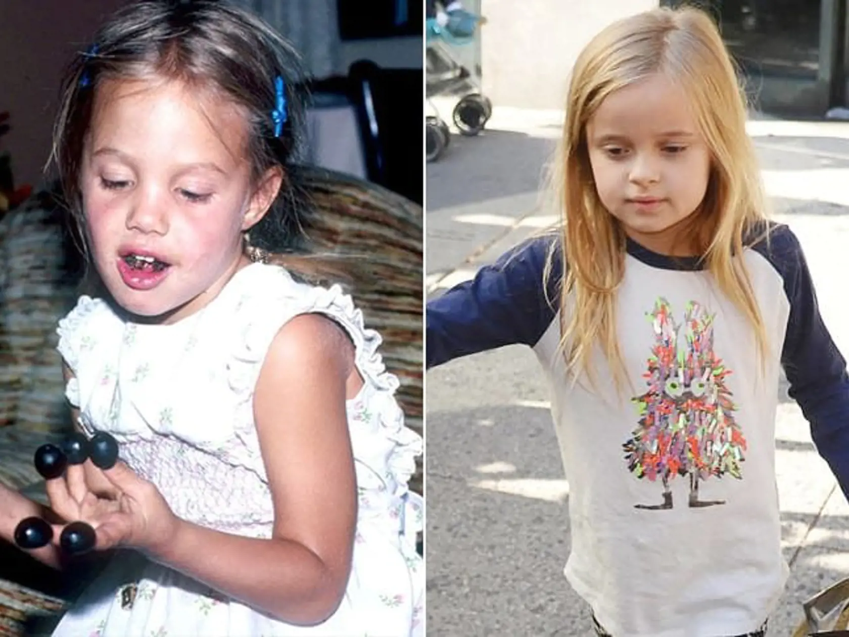 Herečka Angelina Jolie a Vivienne Marcheline Jolie-Pitt vo veku 7 rokov.