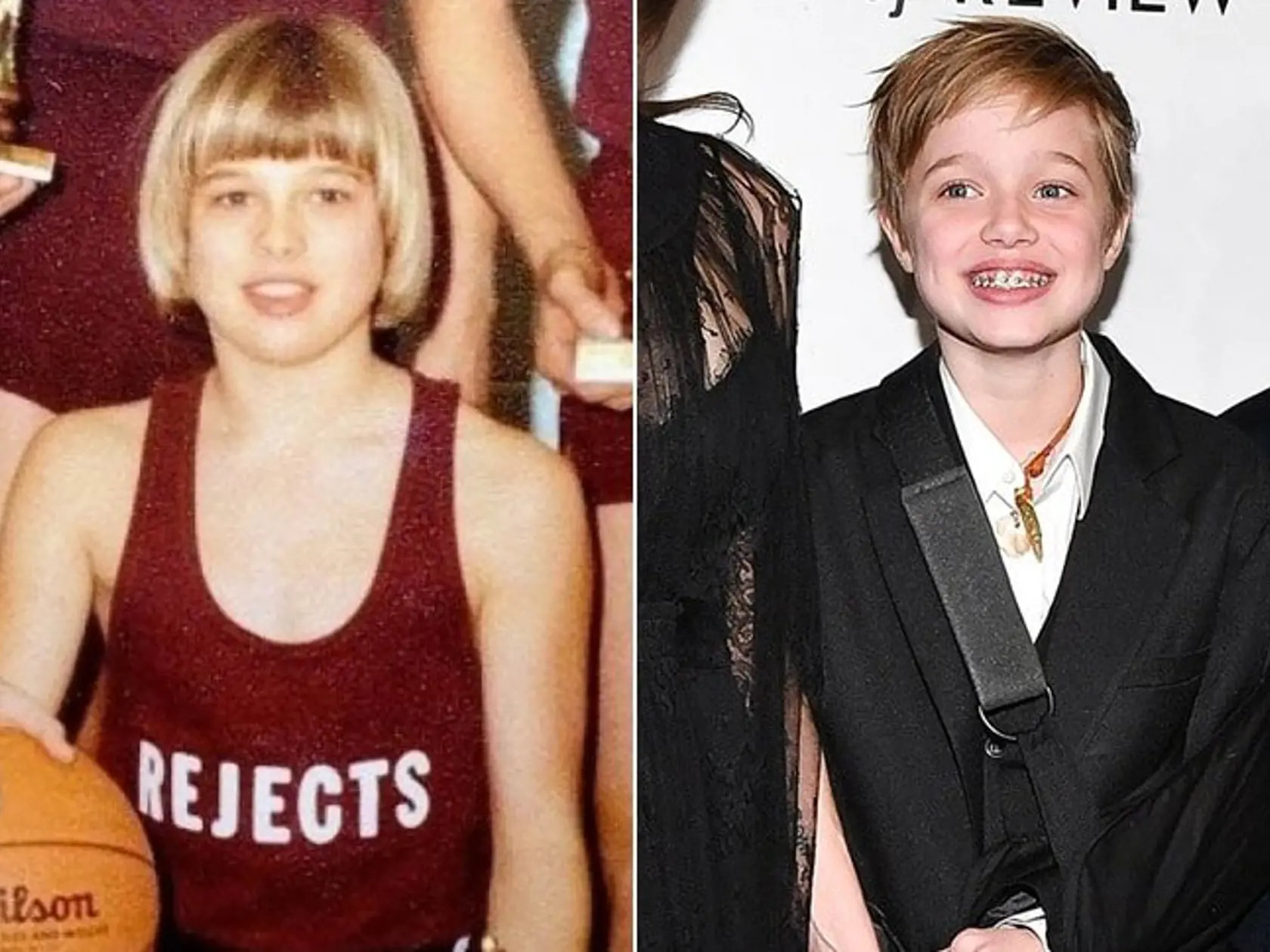 Herec Brad Pitt a Shiloh Jolie-Pitt vo veku 12 rokov.
