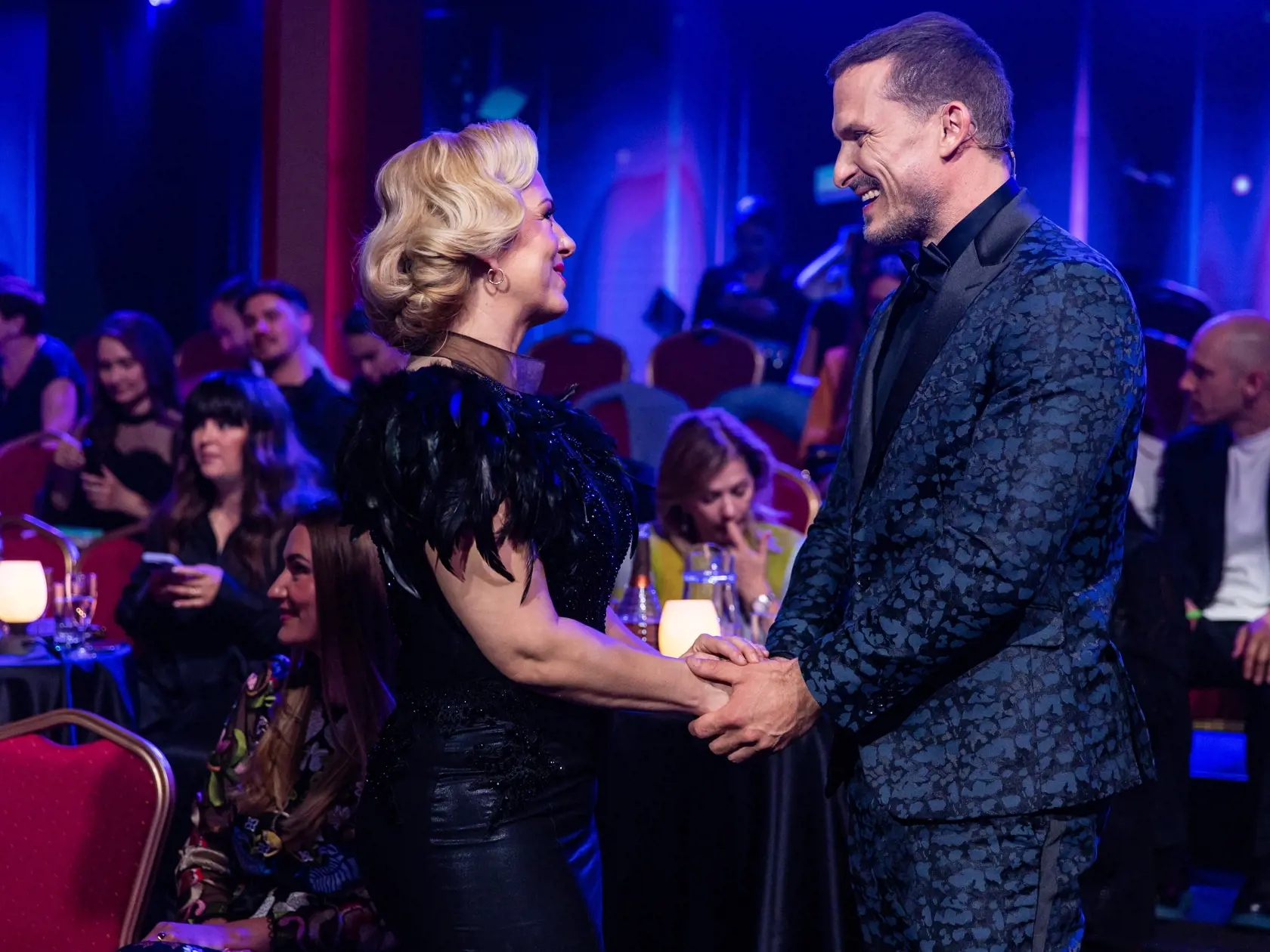 Finále tanečnej súťaže "Let's Dance 2023" v Bratislave. Na snímke Zlatica Švajdová Puškárová a Ján Koleník.