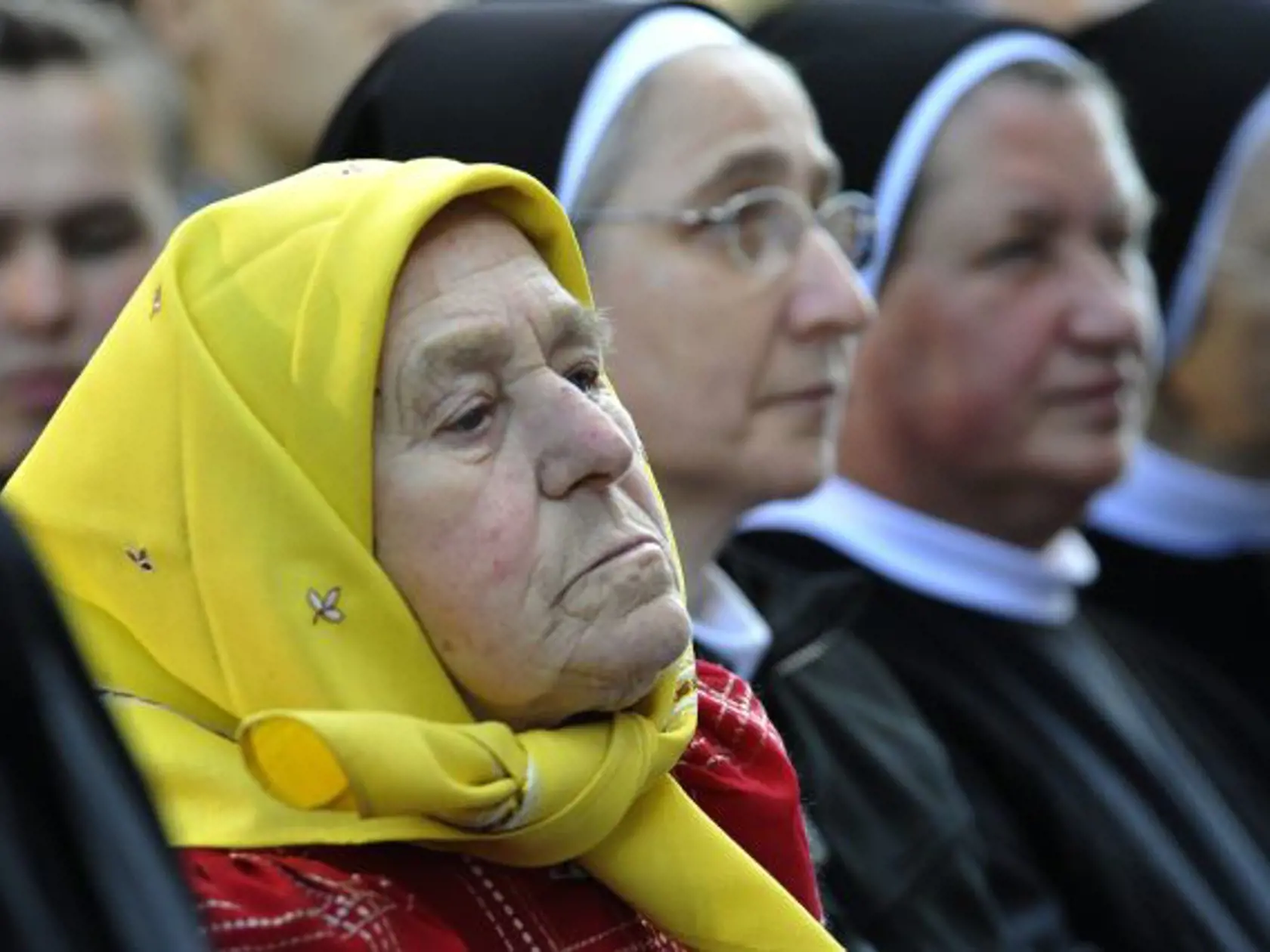Približne 30.000 pútnikov sa zišlo v Šaštíne-Strážach na národnej púti pri príležitosti sviatku Sedembolestnej Panny Márie v sobotu 15. septembra 2012. FOTO TASR - Pavel Neubauer