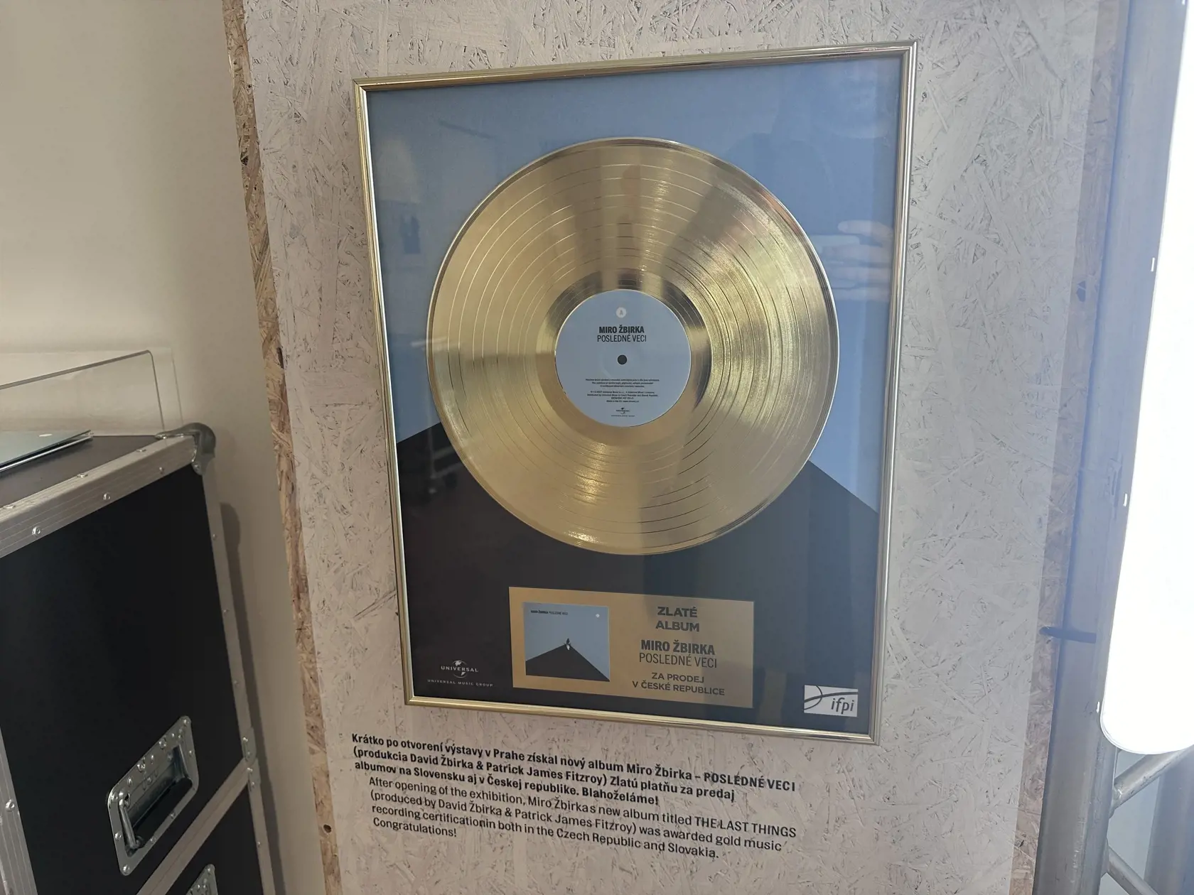 Zlatá platňa za album Posledné veci.