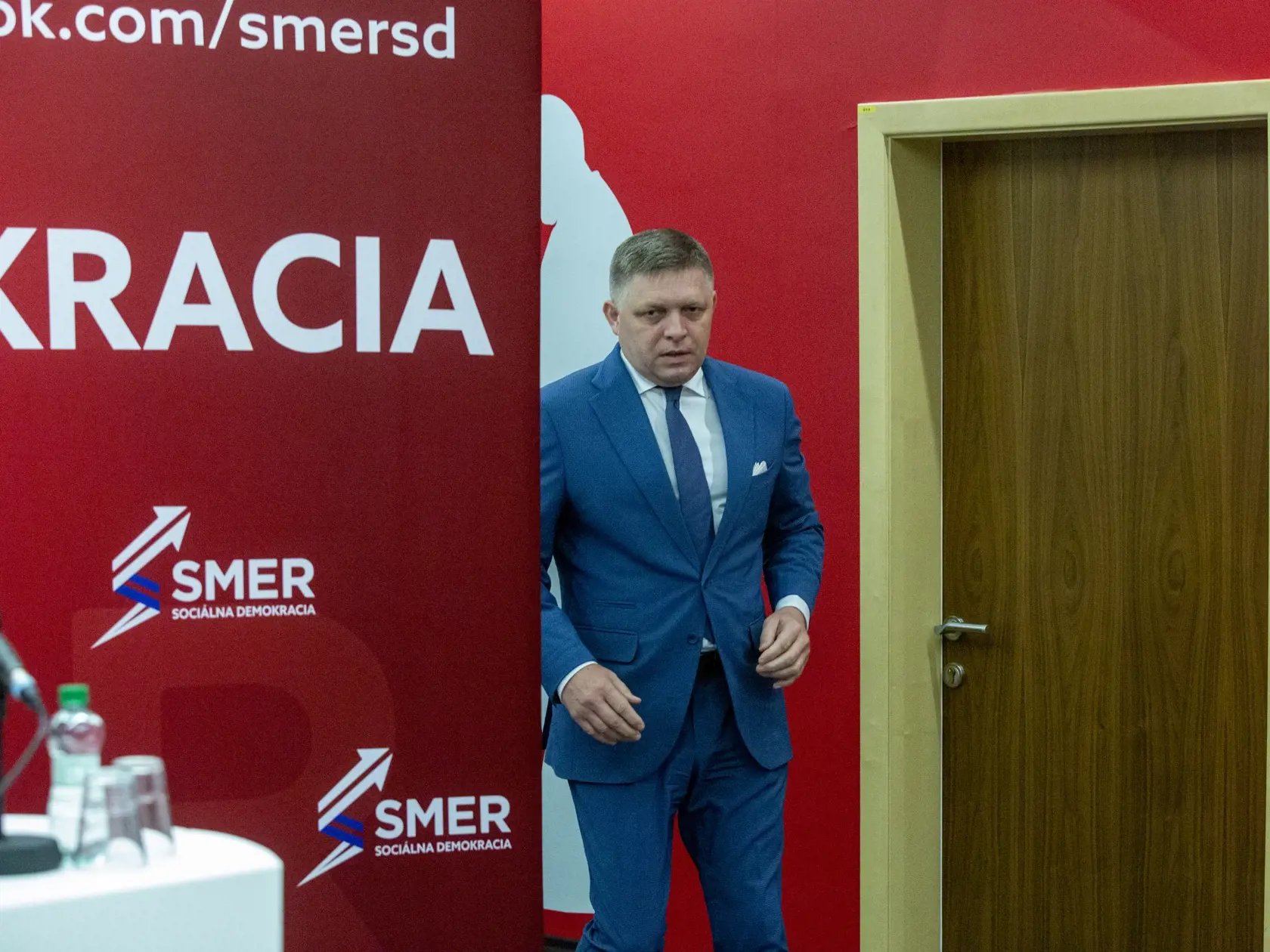 Pracovný snem strany SMER-SD na Súmračnej ulici v BA
Na obr: predsedníctvo Smer-SD
Róbert Fico