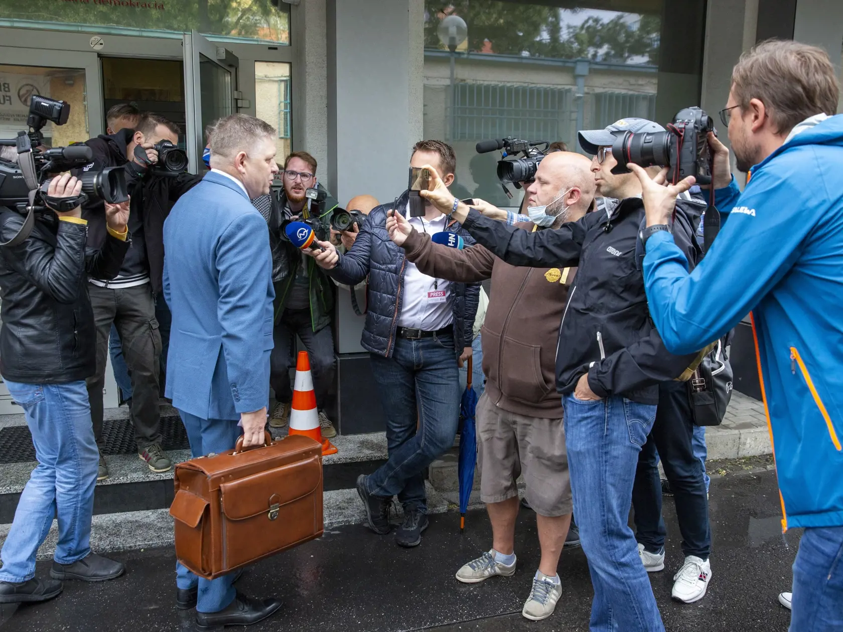 Pracovný snem strany SMER-SD na Súmračnej ulici v BA
Na obr: Róbert Fico