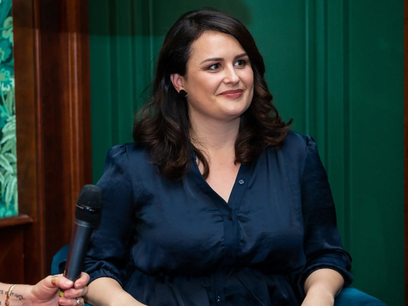 Tlačovka k novému seriálu "Známi neznámi" v jednom z bratislavských hotelov. Na snímke Petra Polnišová.